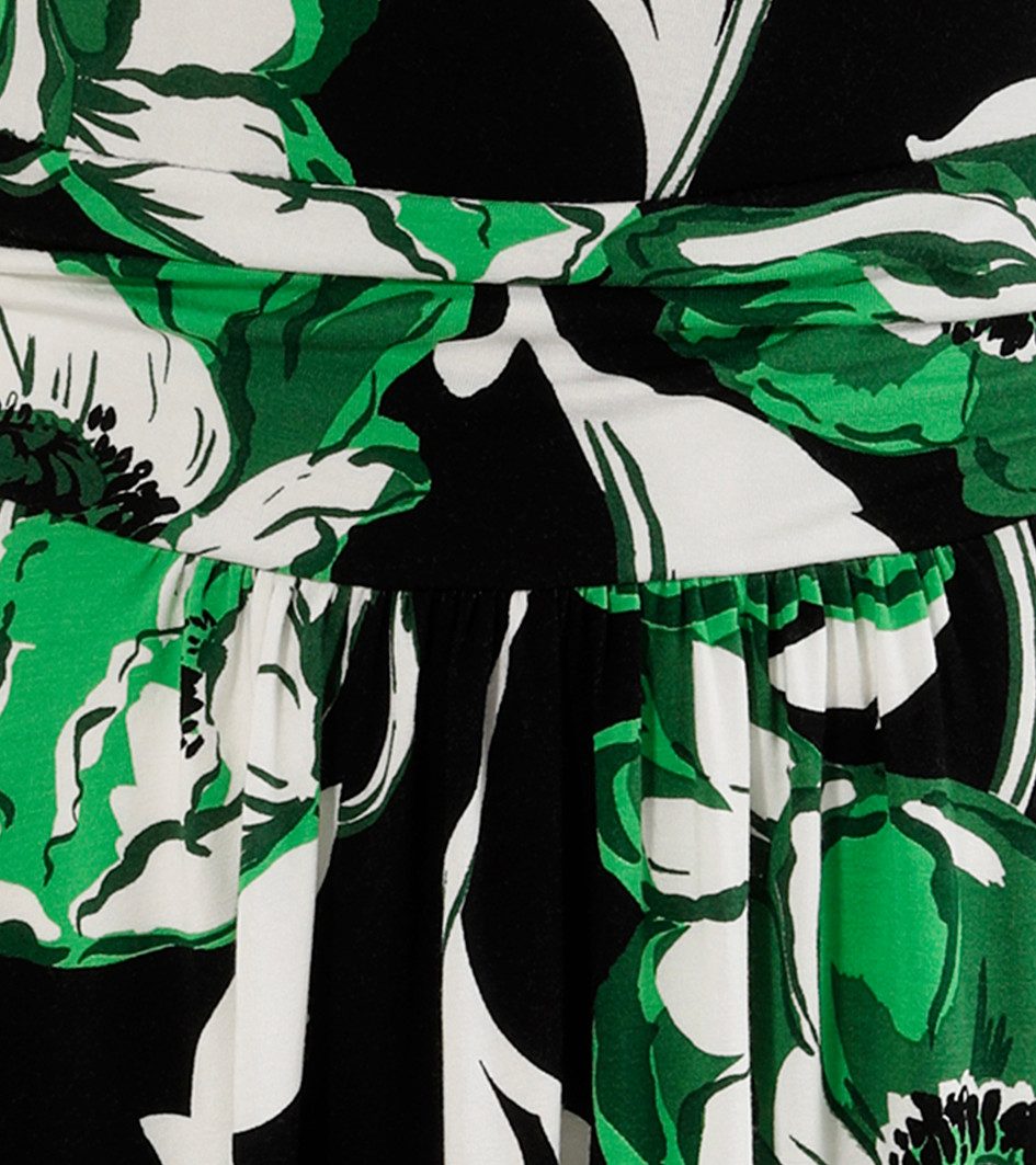 Aniston SELECTED Jerseyjurk met bloemige print en gerimpelde tailleband - nieuwe collectie