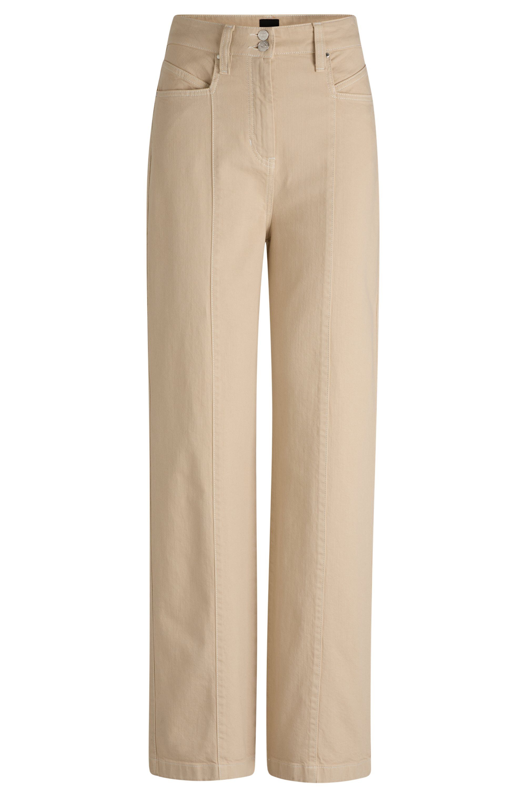 Boss Orange Geweven broek Tolala-D Premium Damesmode Twill kwaliteit, siersteken