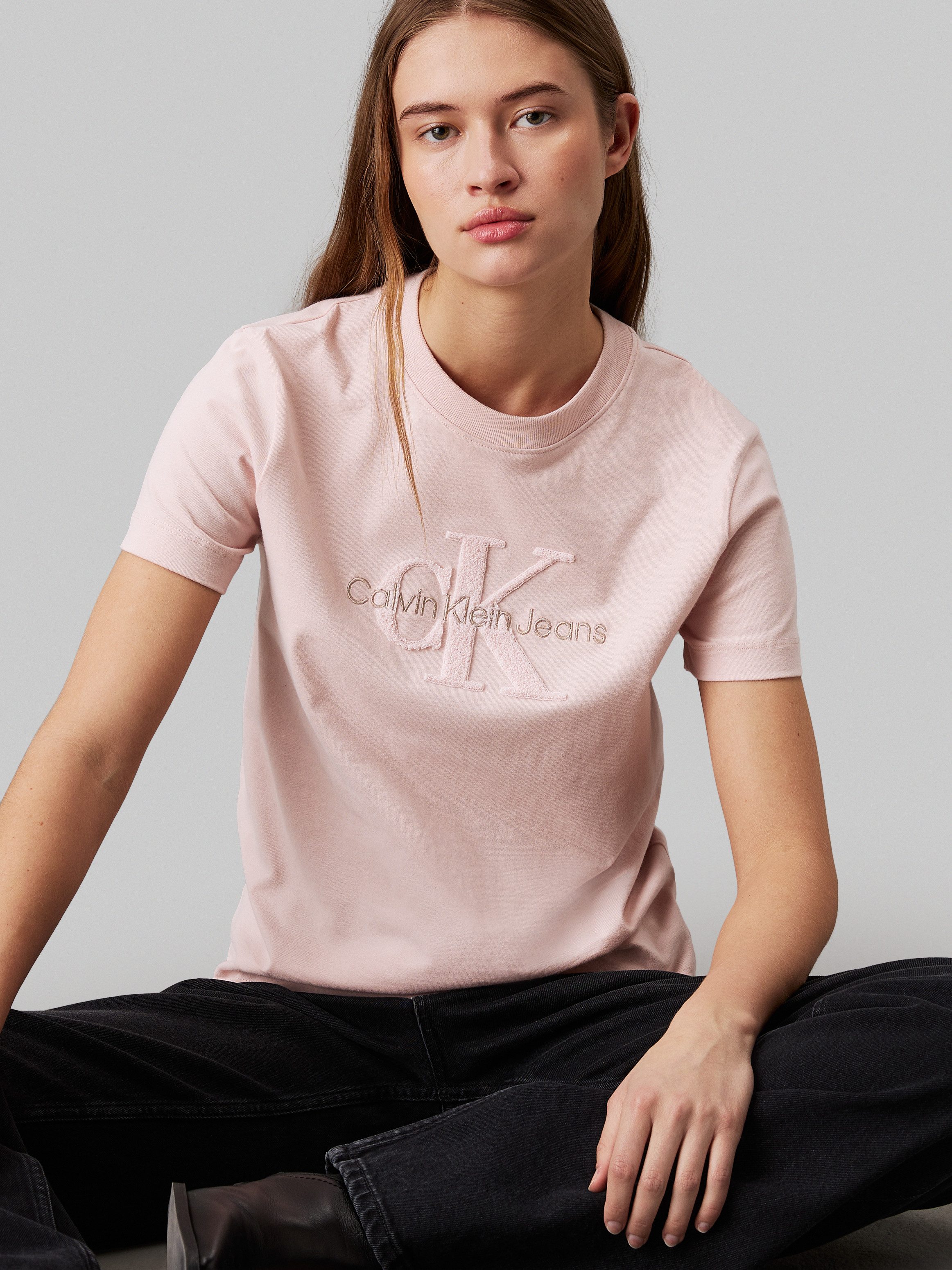 Calvin Klein T-shirt CHENILLE MONOLOGO REGULAR TEE