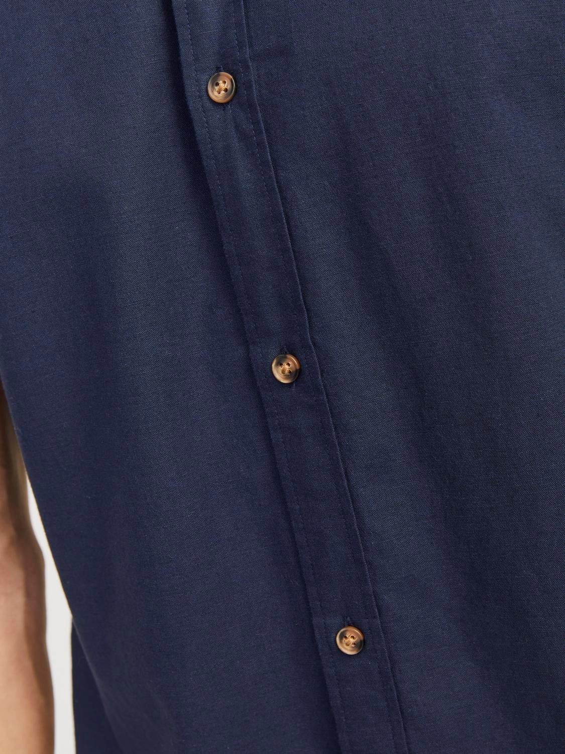 Jack & Jones Overhemd met korte mouwen JJESUMMER LINEN BLEND SHIRT SS SN