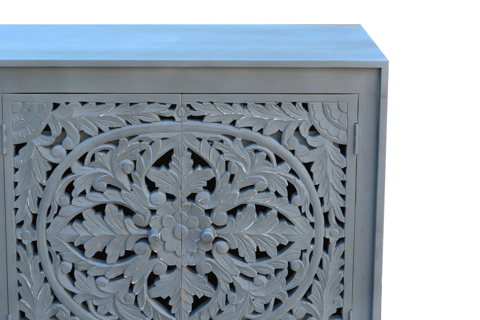 Home affaire Dressoir Kenmare Commode van mangohout, decoratieve snijwerk, breedte 170 cm