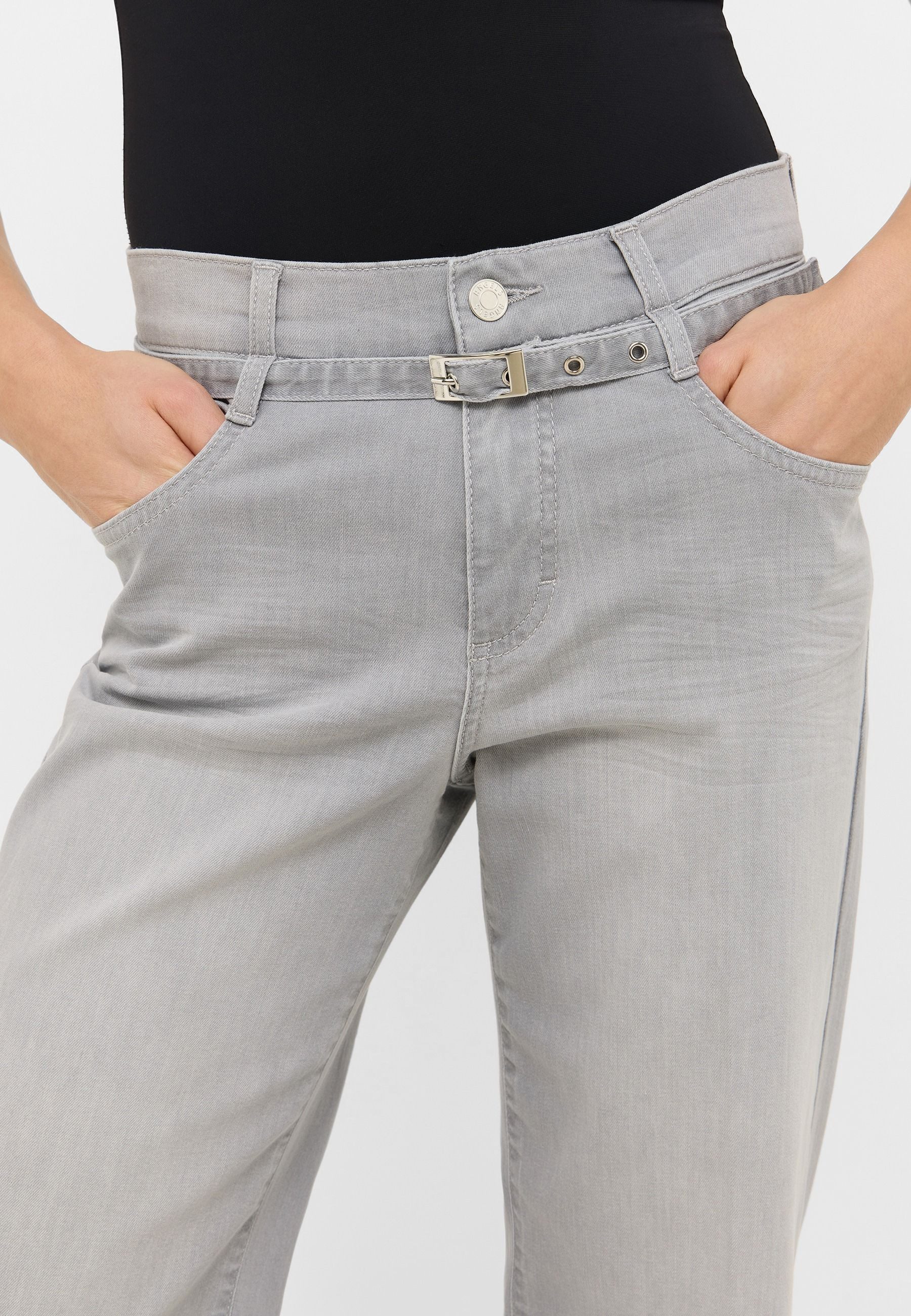 ANGELS Relax fit jeans LIZ BELT met geïntegreerde riem
