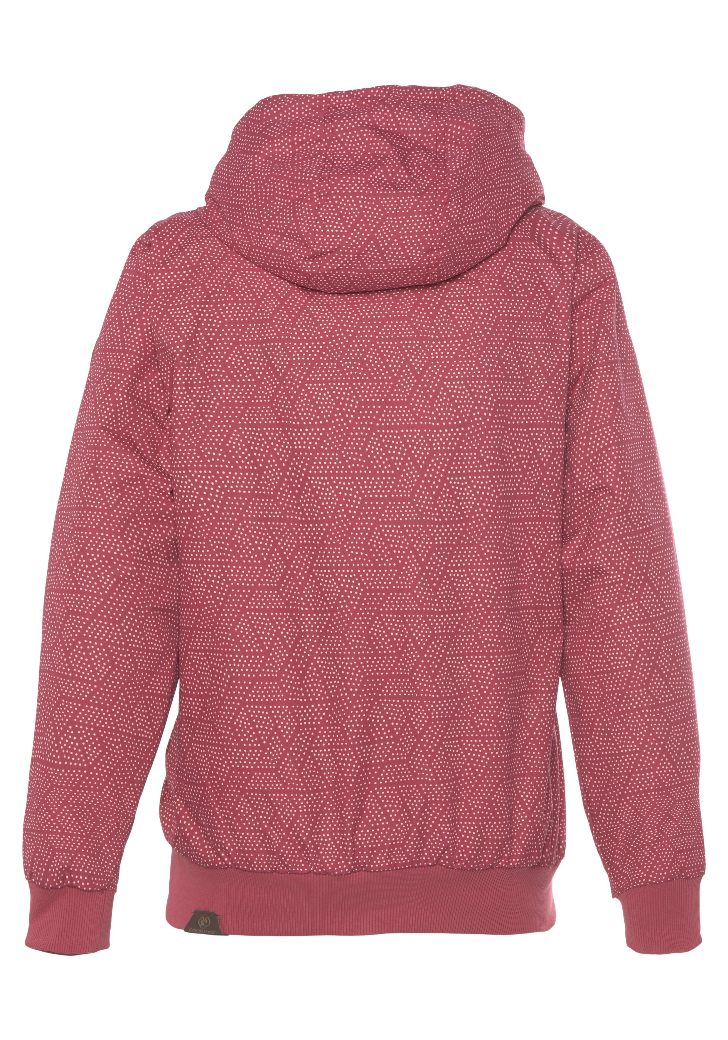 Ragwear Outdoorjack NUGETTKA PRINT O met stippenmotief