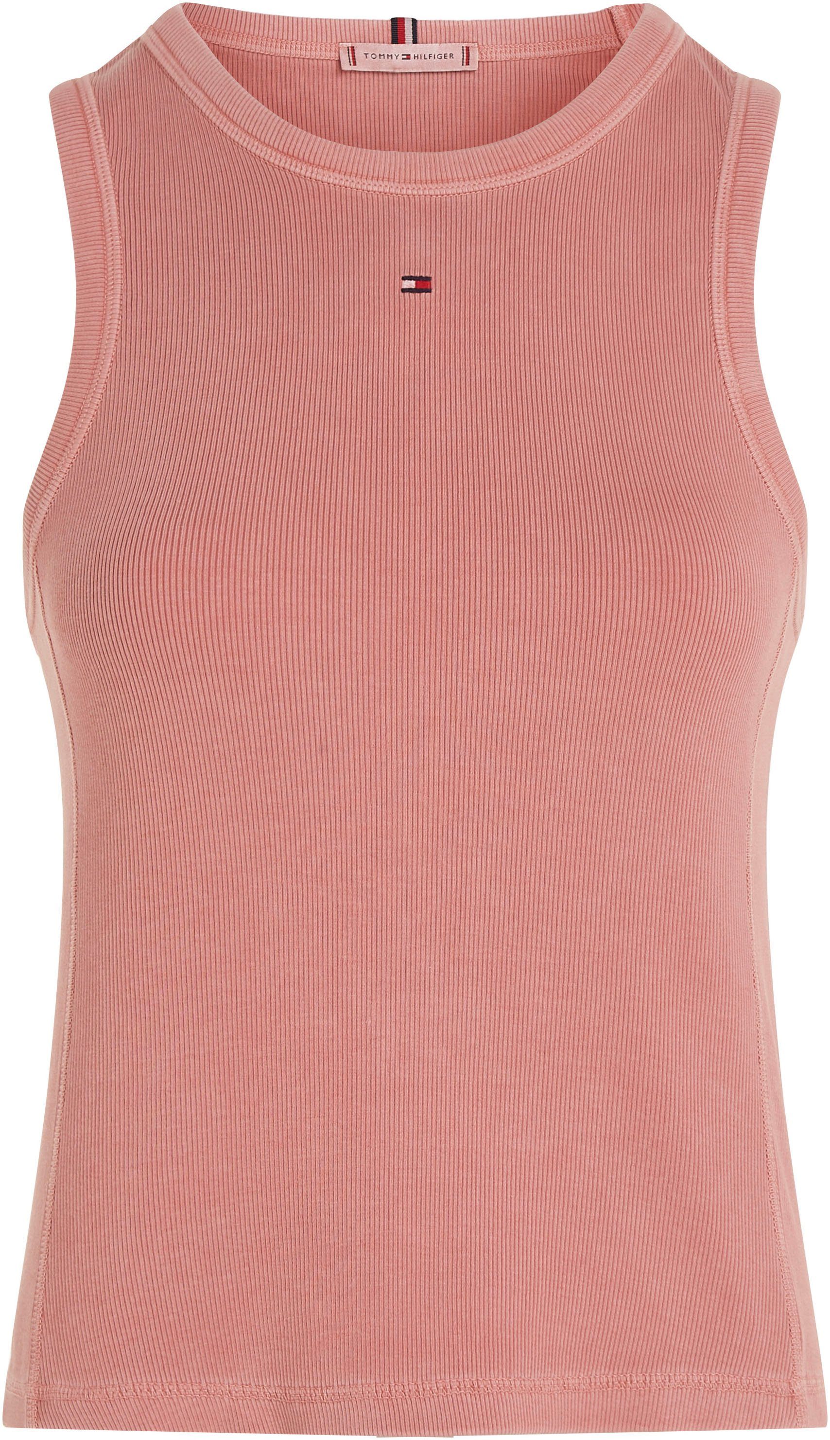 Tommy Hilfiger Shirt met ronde hals MUTED GMD SLIM RIB TANK