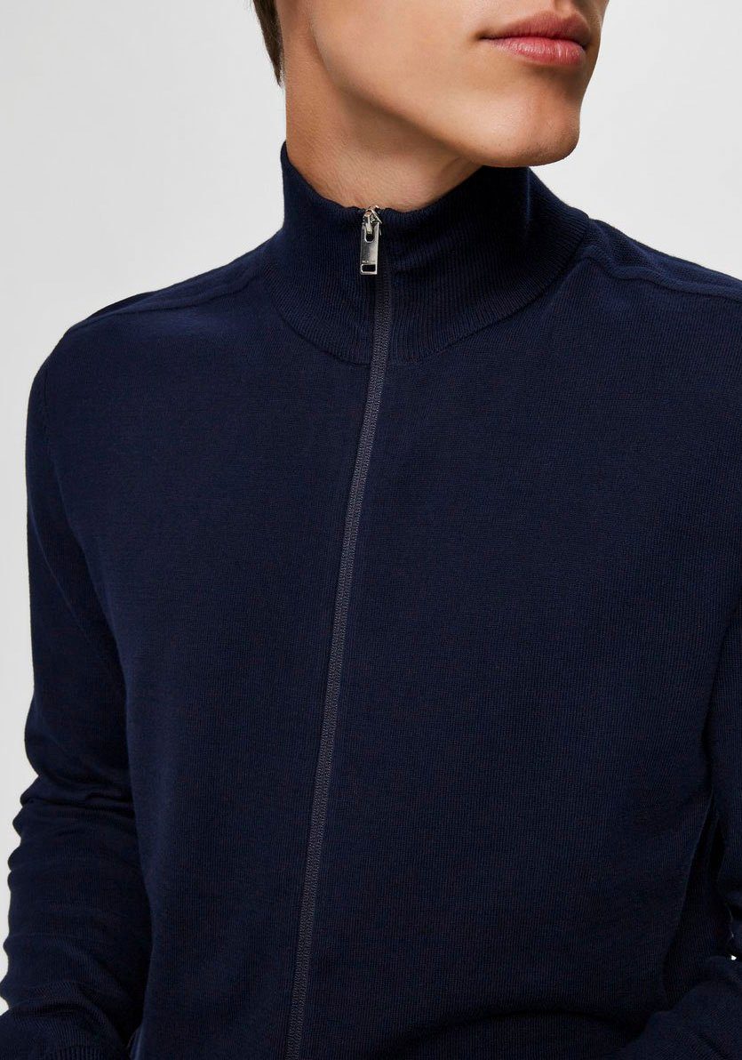SELECTED HOMME Vest SLHBERG FULL ZIP CARDIGAN NOOS