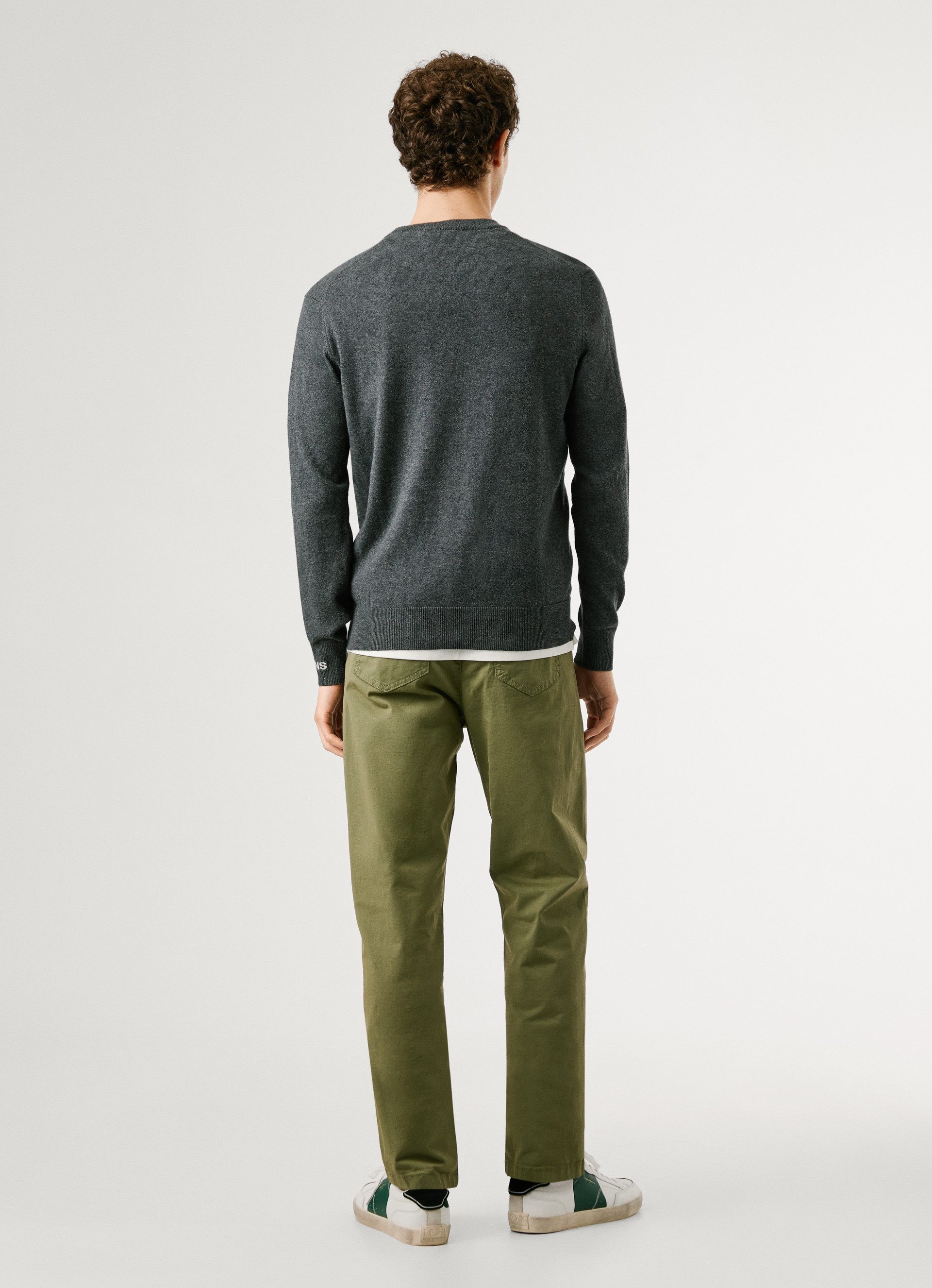Pepe Jeans Gebreide trui ANDRE CREW NECK met ronde hals, logo-jacquard