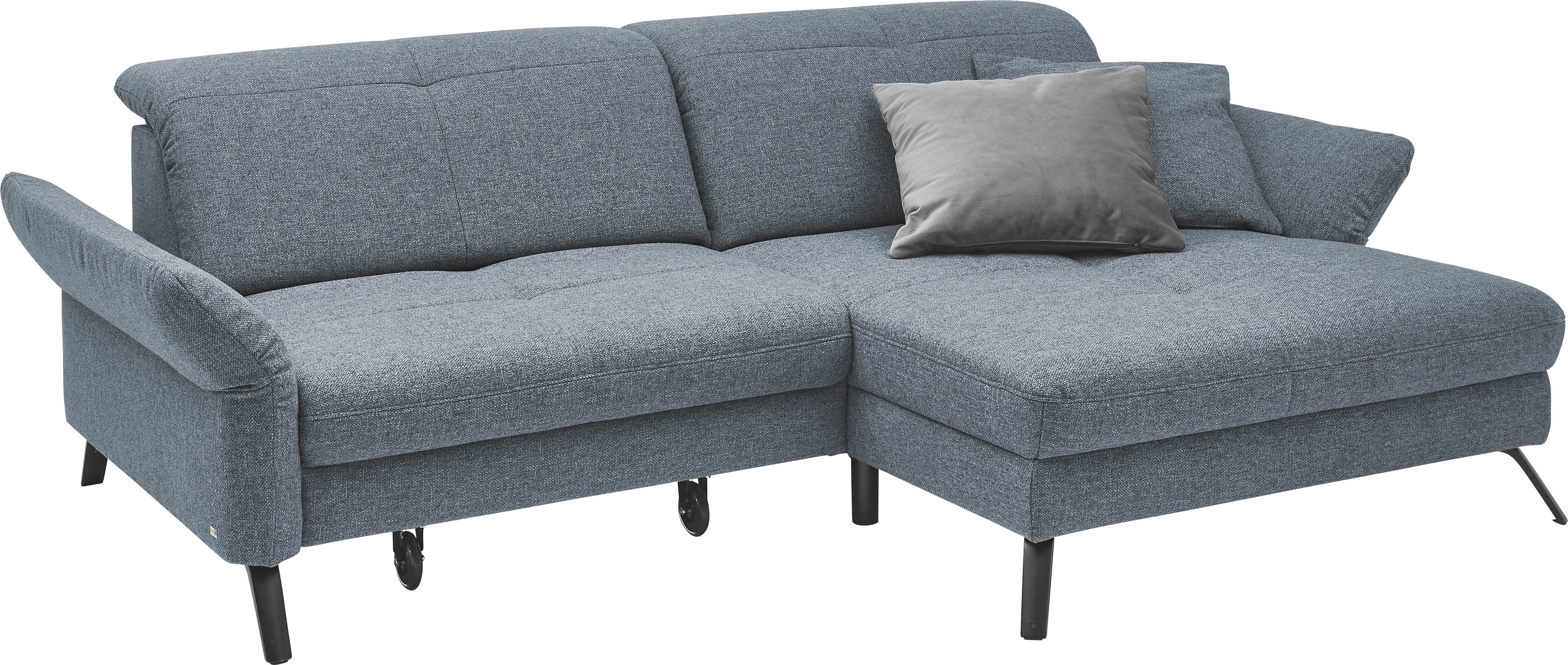 set one by Musterring Hoekbank SO 4400 V optioneel met motorische bedfunctie & hoofdverstelling, voet zwart