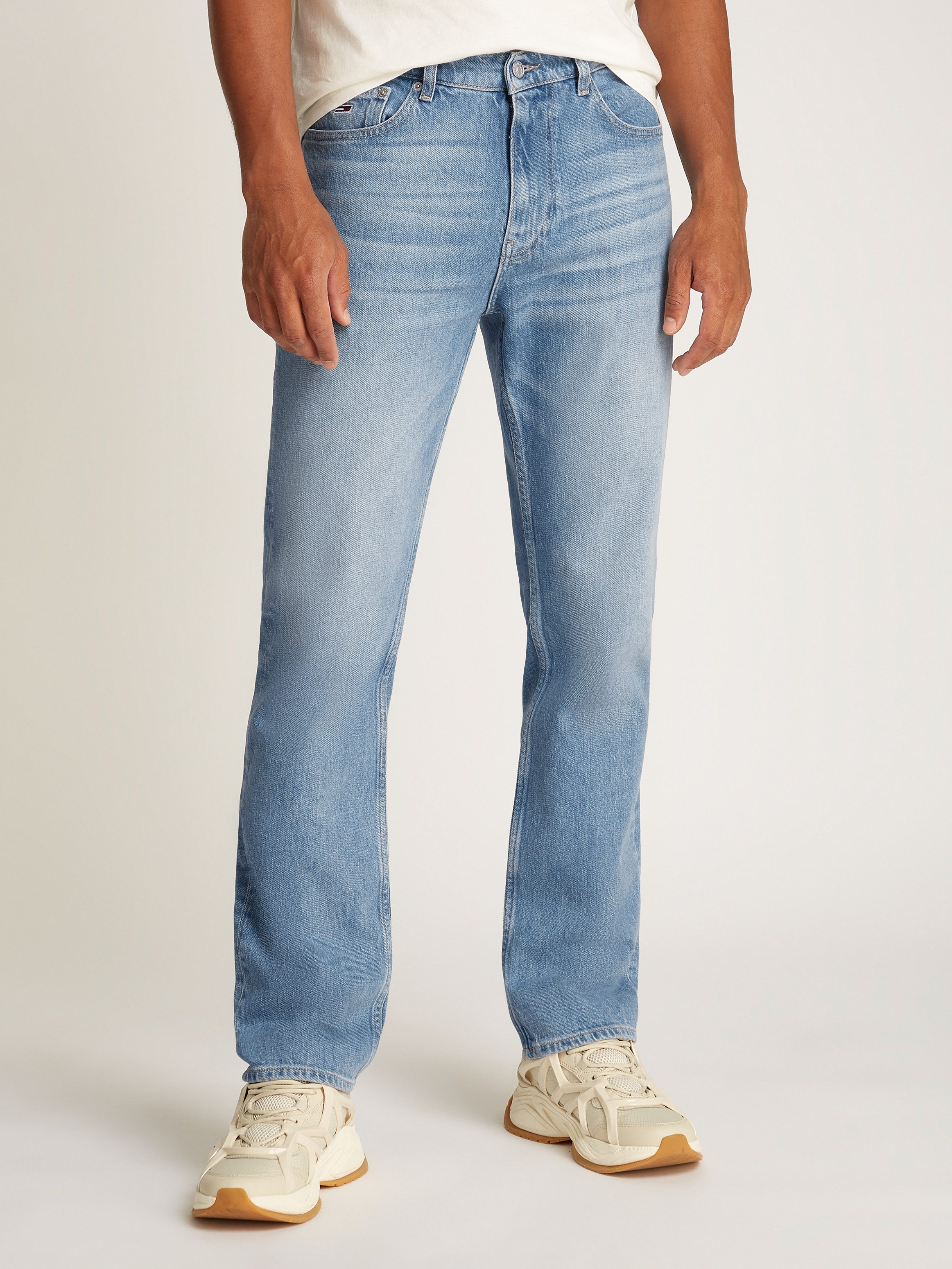 TOMMY JEANS Slim fit jeans RYAN SLIM STRAIGHT met gestempeld logo