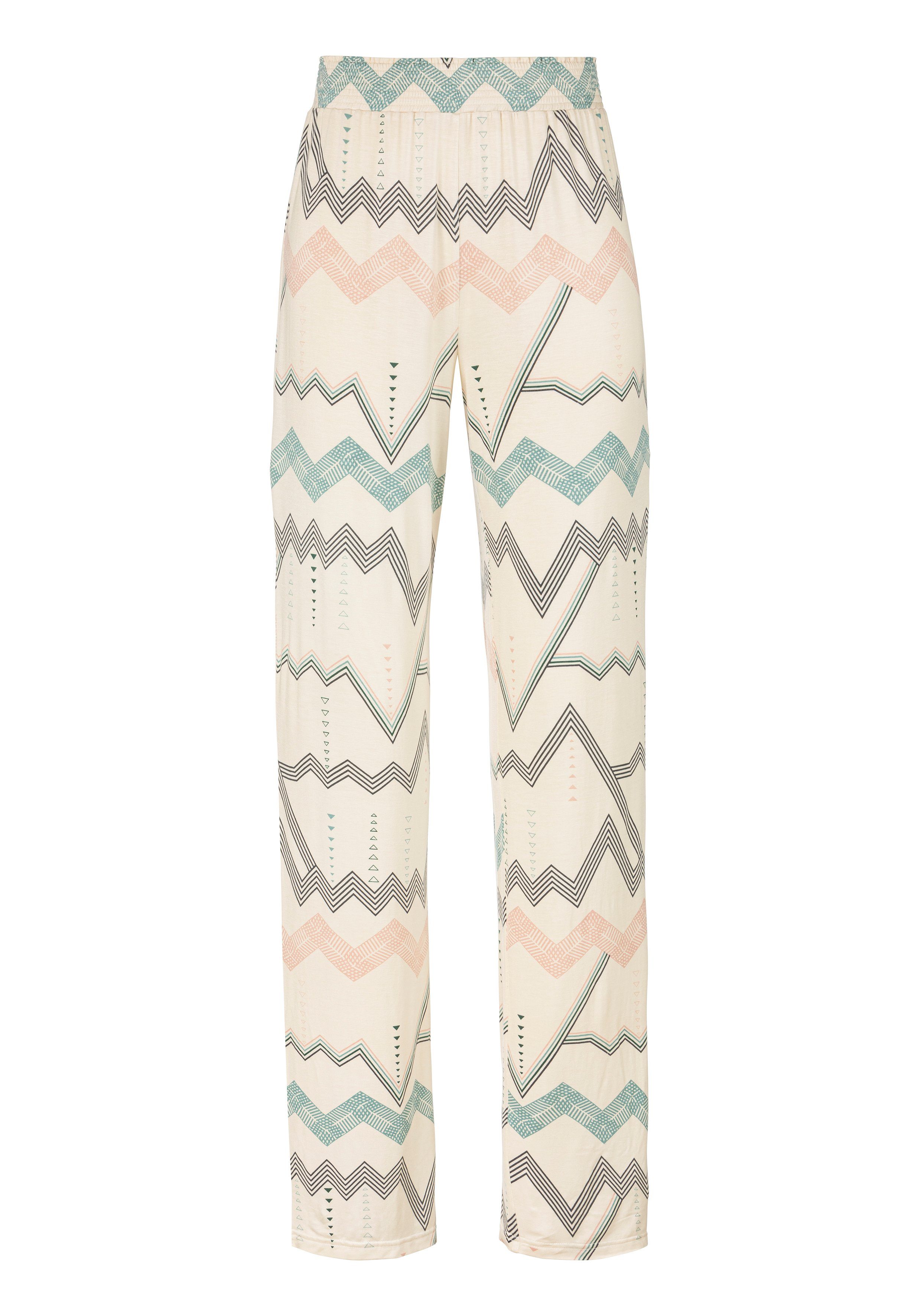 Lascana Pyjamabroek met grafisch zigzagmotief