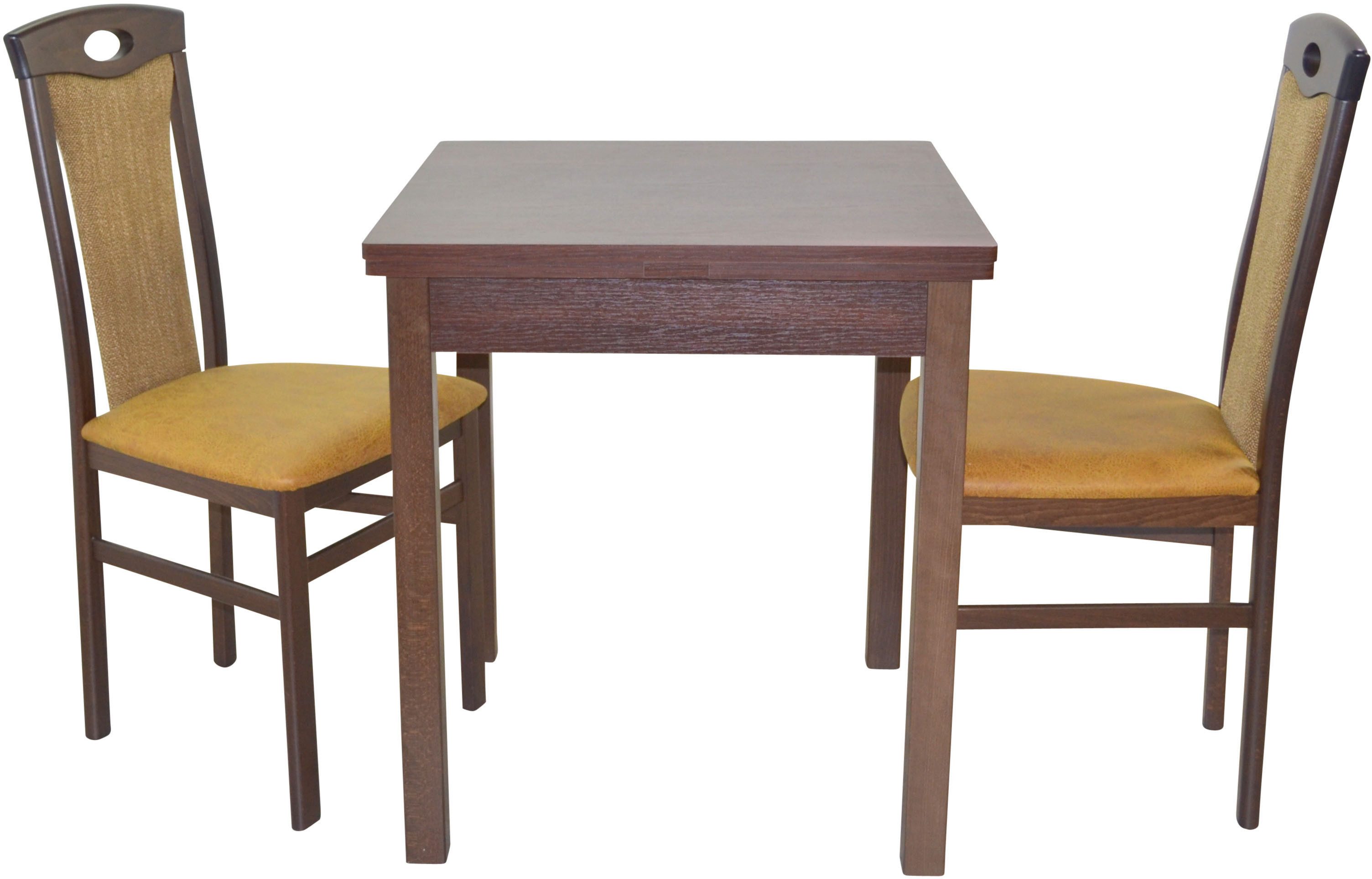 HOFMANN LIVING AND MORE Eethoek 3-delig eethoek Stoelen voorgemonteerd (voordeelset, 3-delig) eethoeken geel