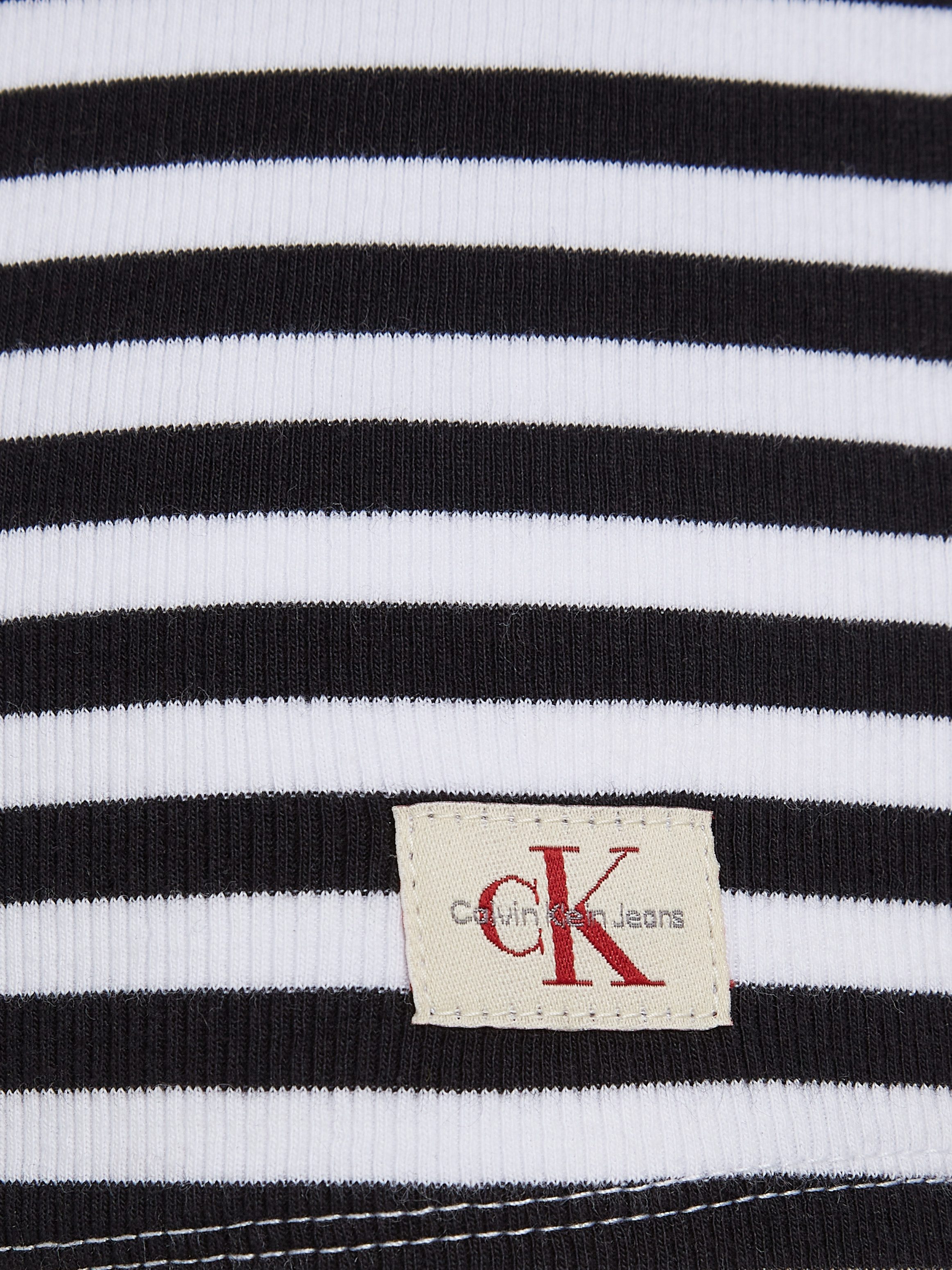 Calvin Klein Shirt met lange mouwen WOVEN LABEL RIB LONG SLEEVE