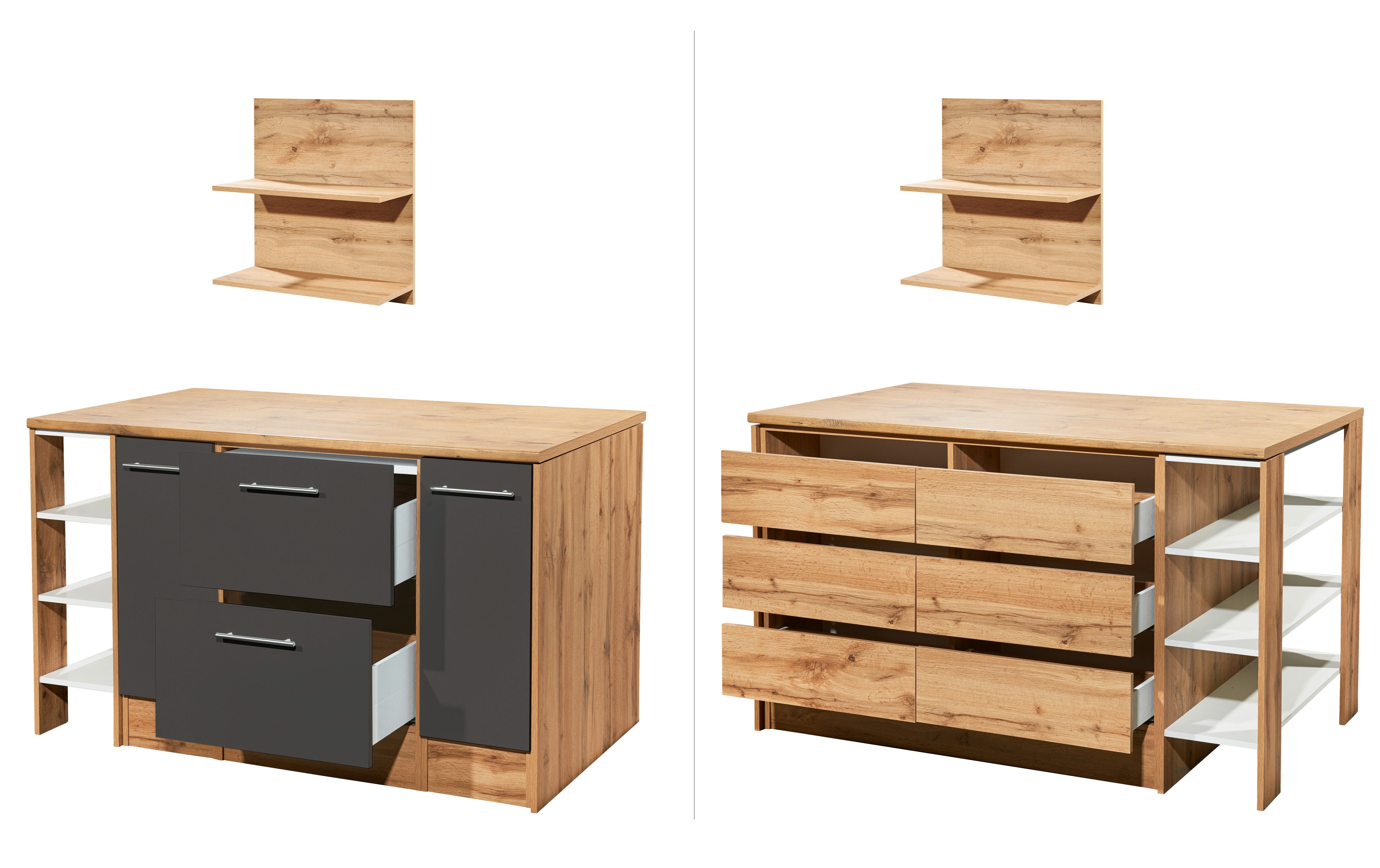 RESPEKTA Kookeiland HILDE Breedte 150 cm, incl. wandplank