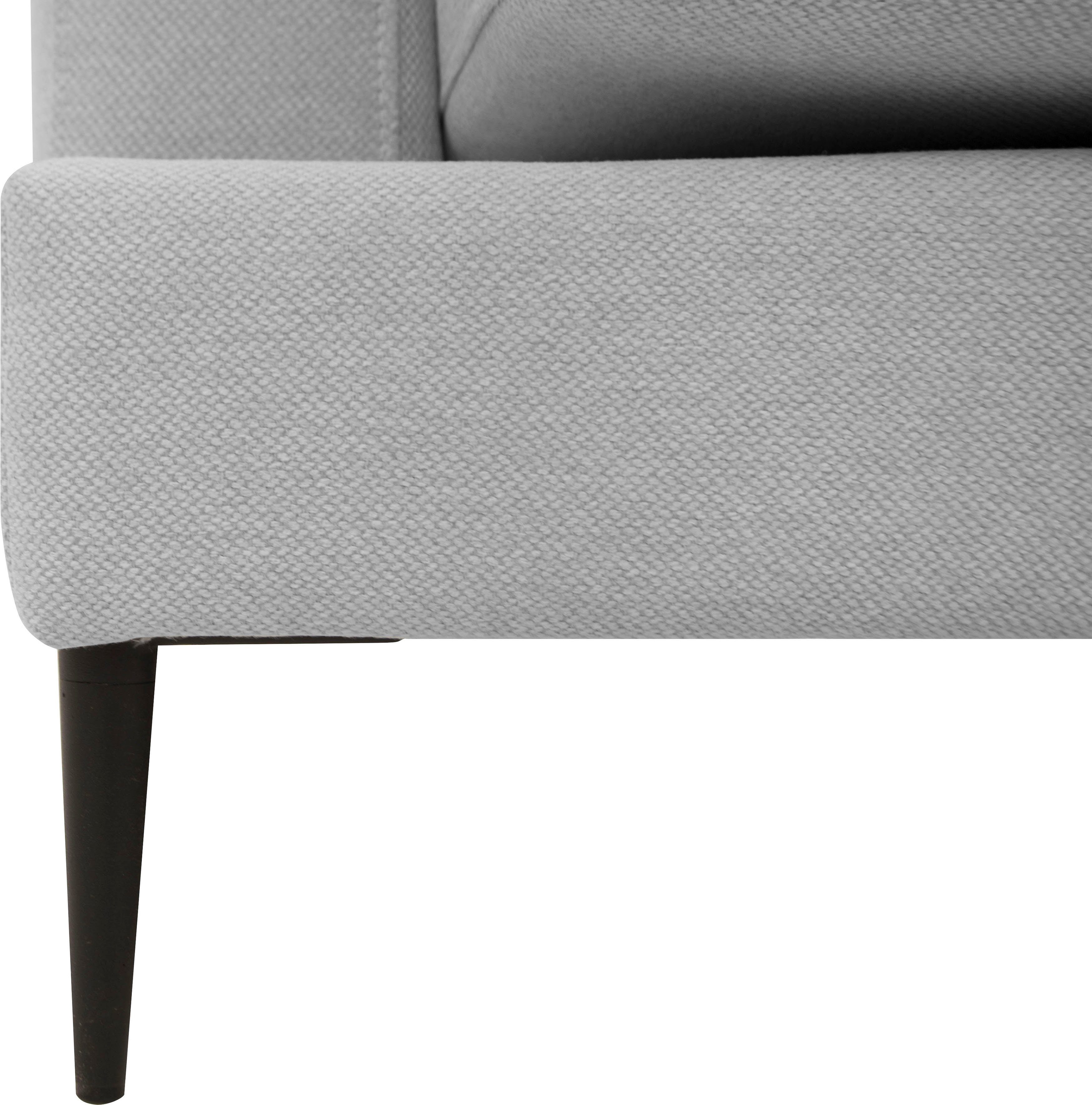 Leonique Récamier Cozy chaise longue, afmetingen B/D/H: 195/97/80 cm met los kussen en metalen poten, armleuning naar keuze links of rechts