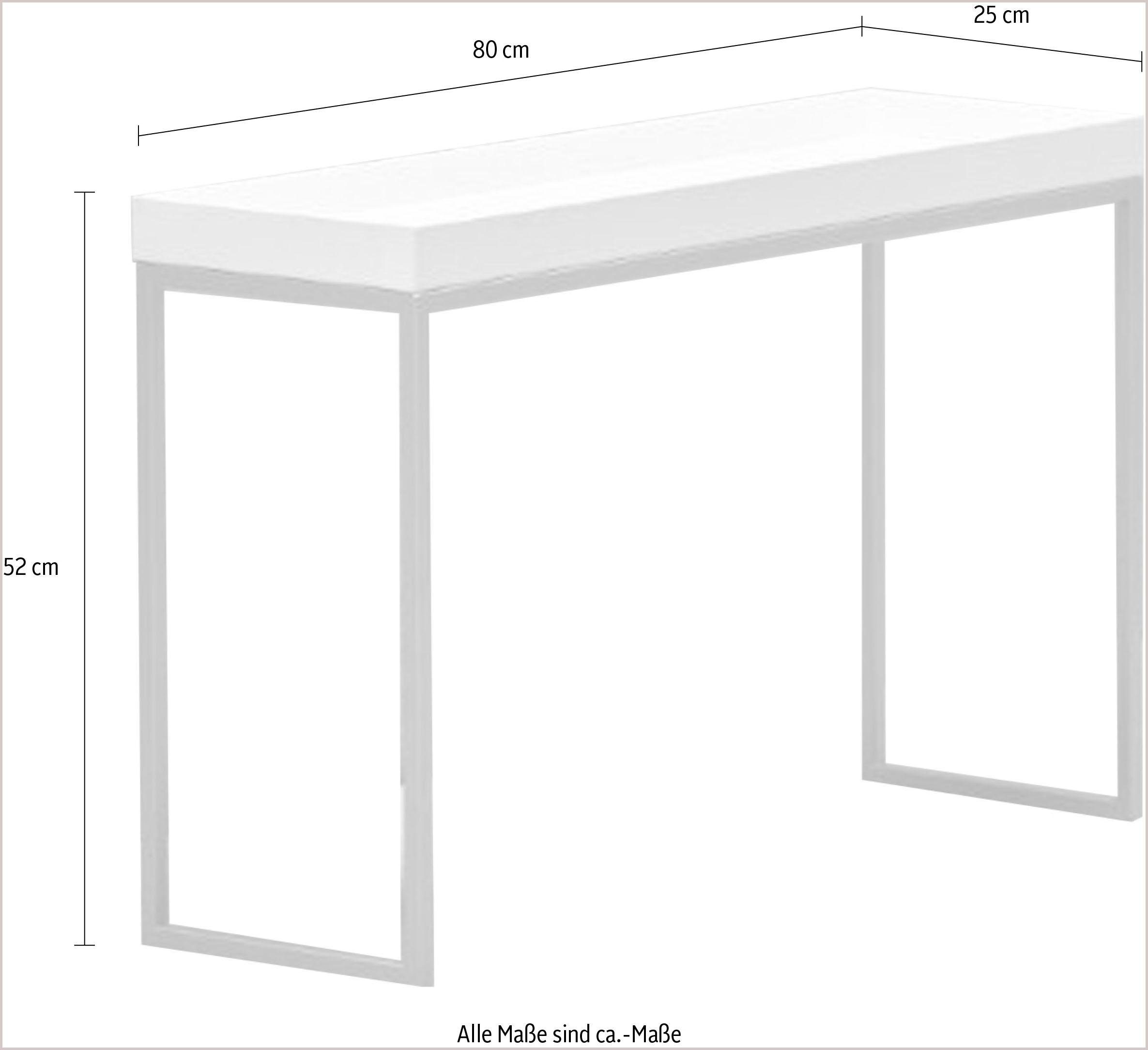 Sidetable Pizzo in verschillende kleuren frame verkrijgbaar, breedte 80 cm