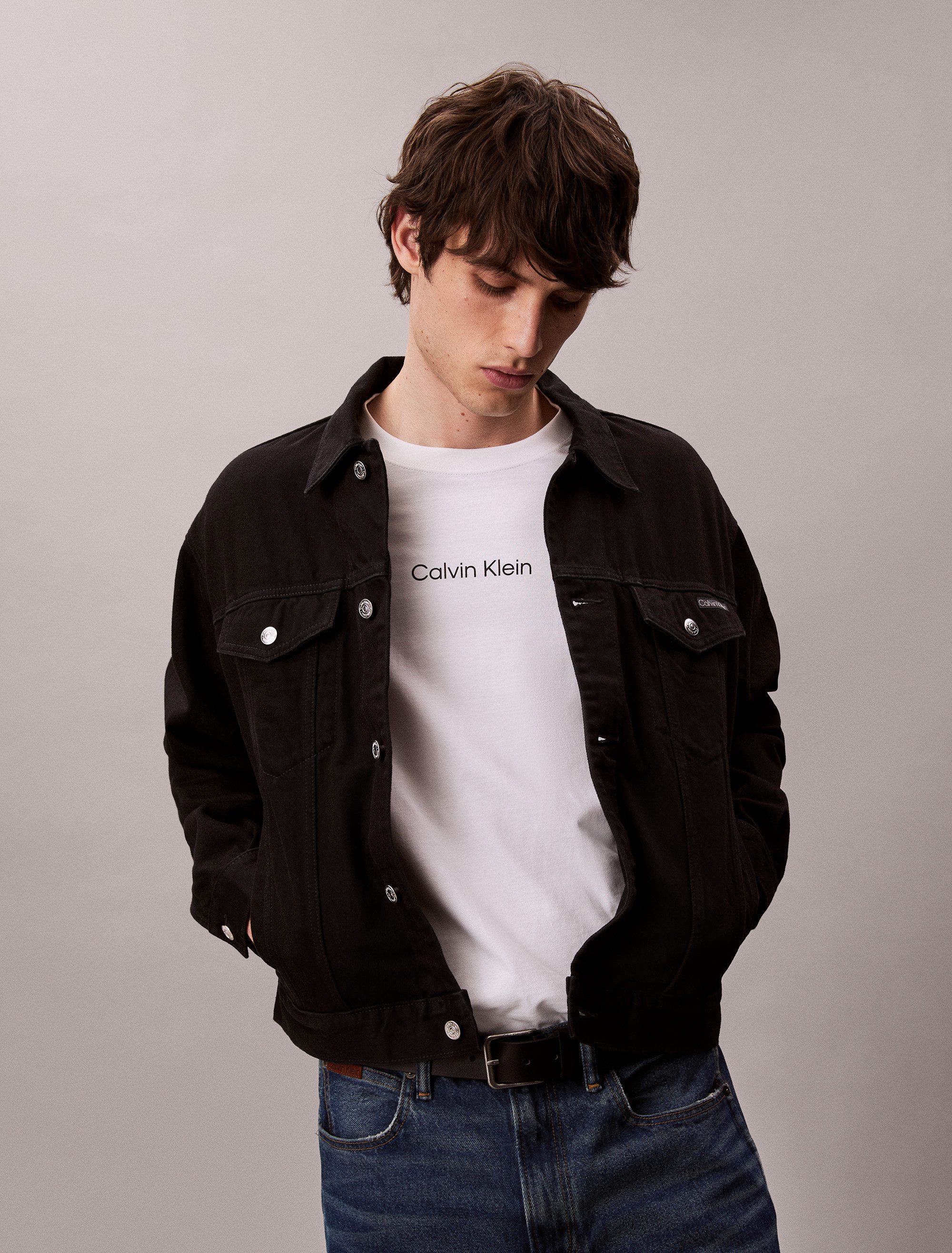 Calvin Klein Shirt met lange mouwen LS RLXD STANDARD LOGO CREWNK TEE