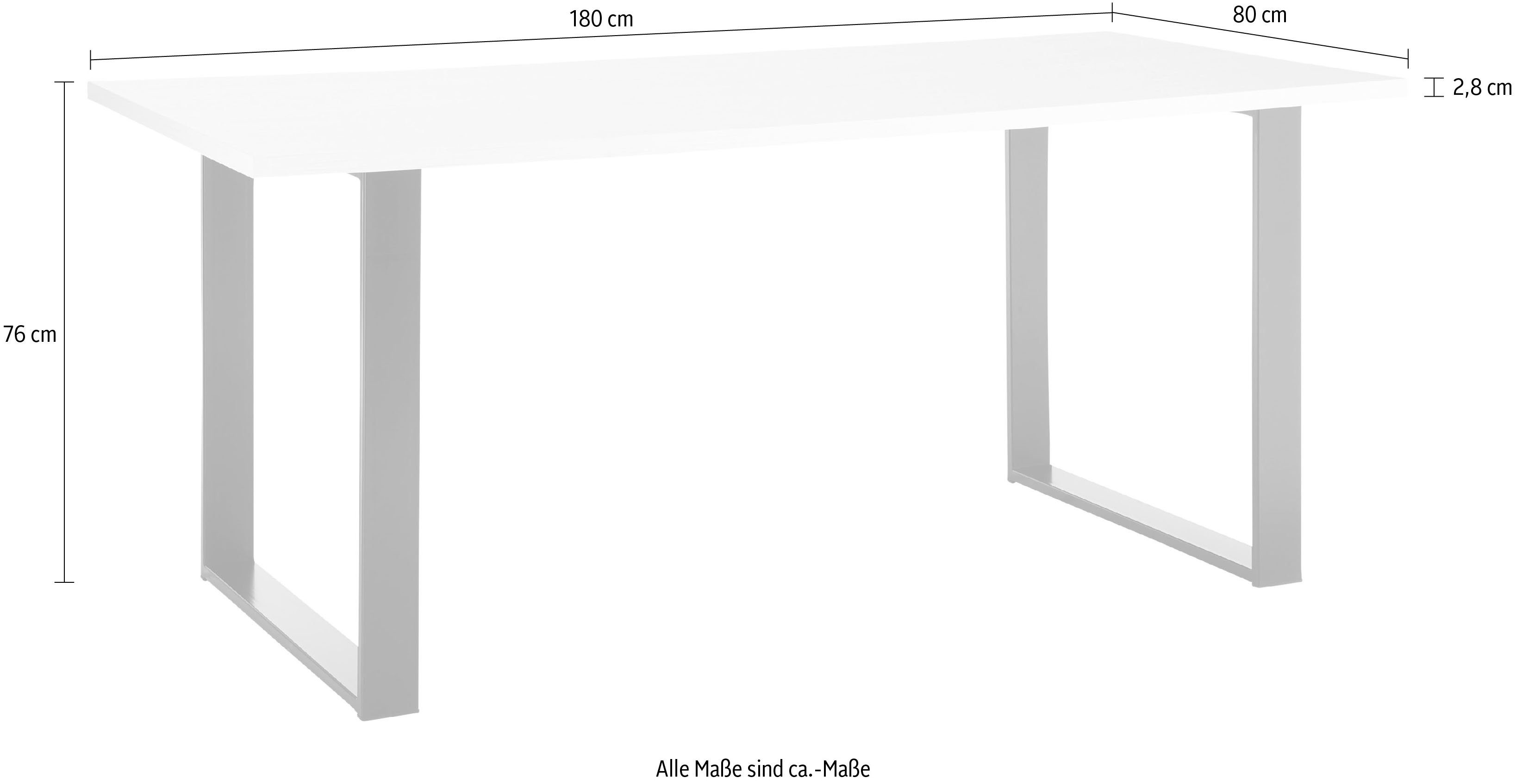 Home affaire Eettafel Sherwood in modern houtdecor, breedte 180 cm