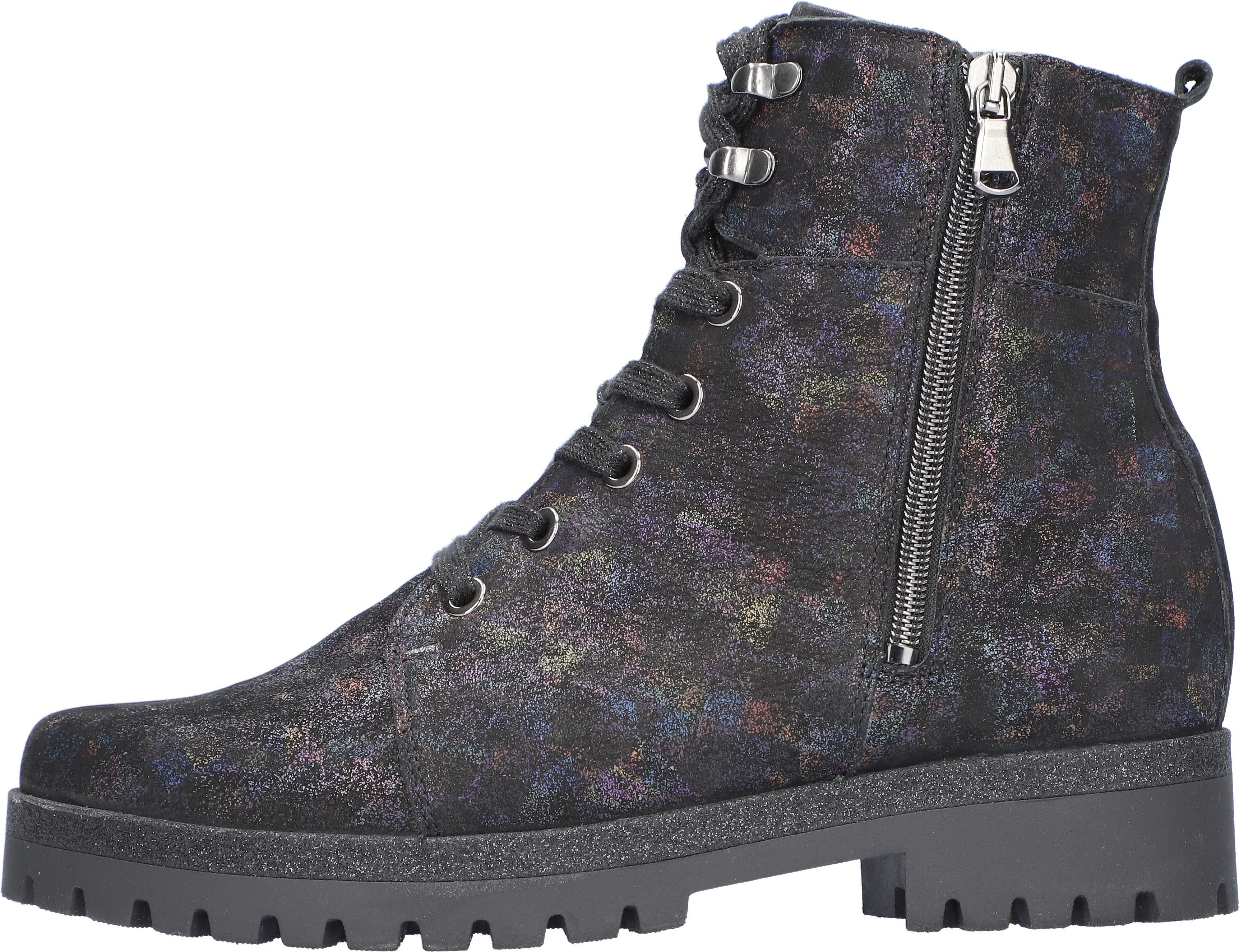 Waldläufer Veterlaarsjes Hanako lace-up boots, comfort boots, with two zippers, h-width
