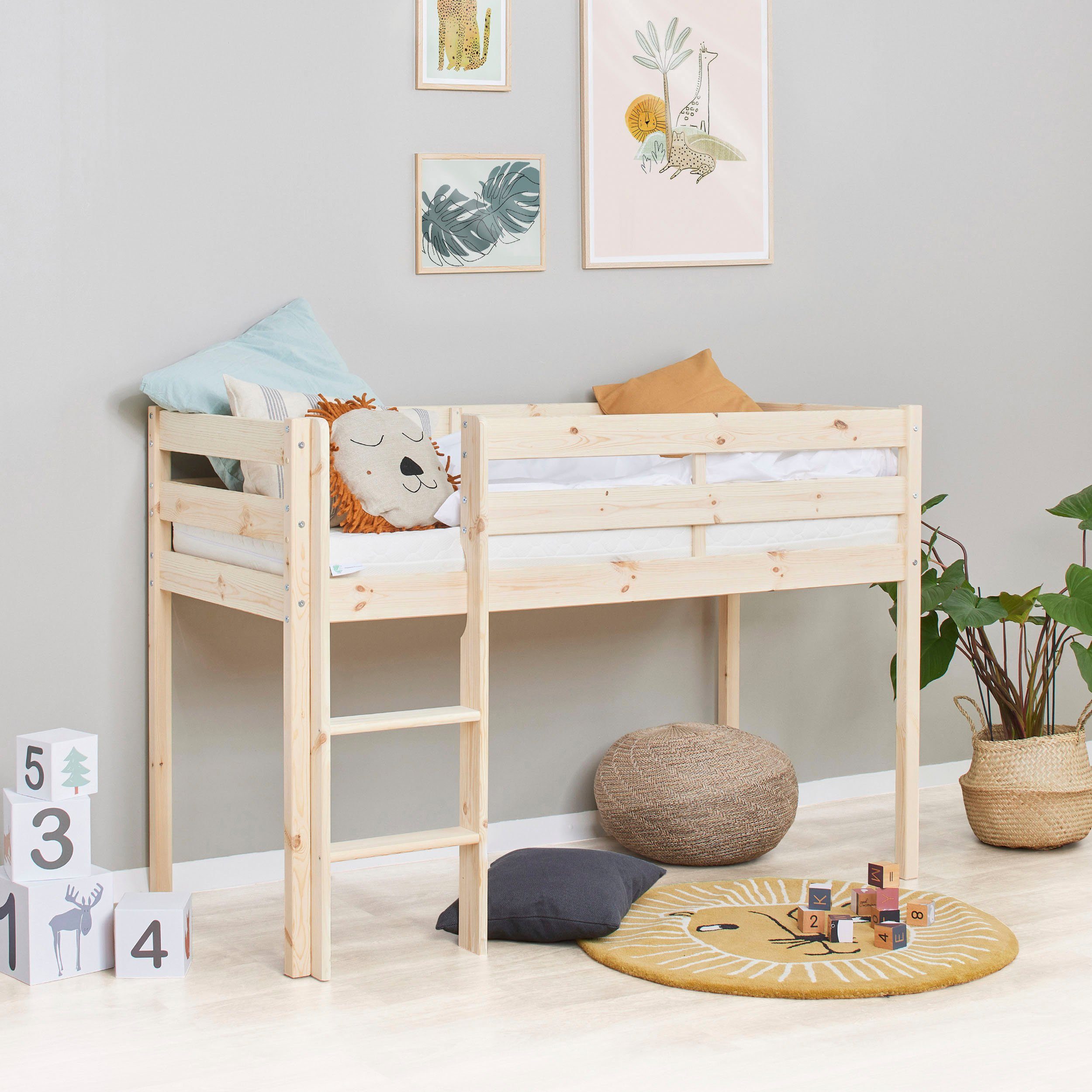 Hoppekids Speelbed ECO COMFORT, hoogslaper, deelbaar in 2 eenpersoonsbedden