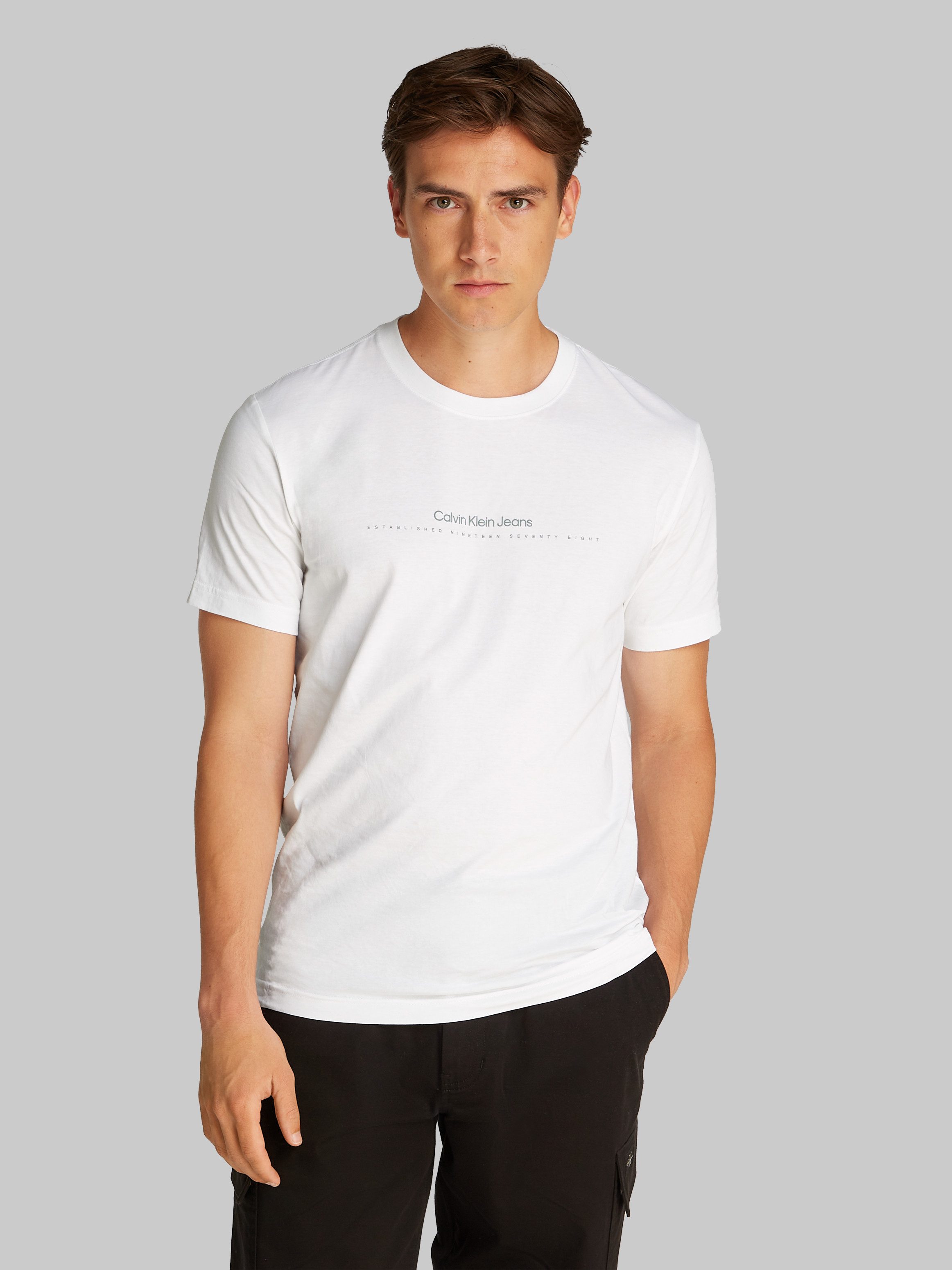 Calvin Klein Shirt met ronde hals MINIMAL LOGO TEE