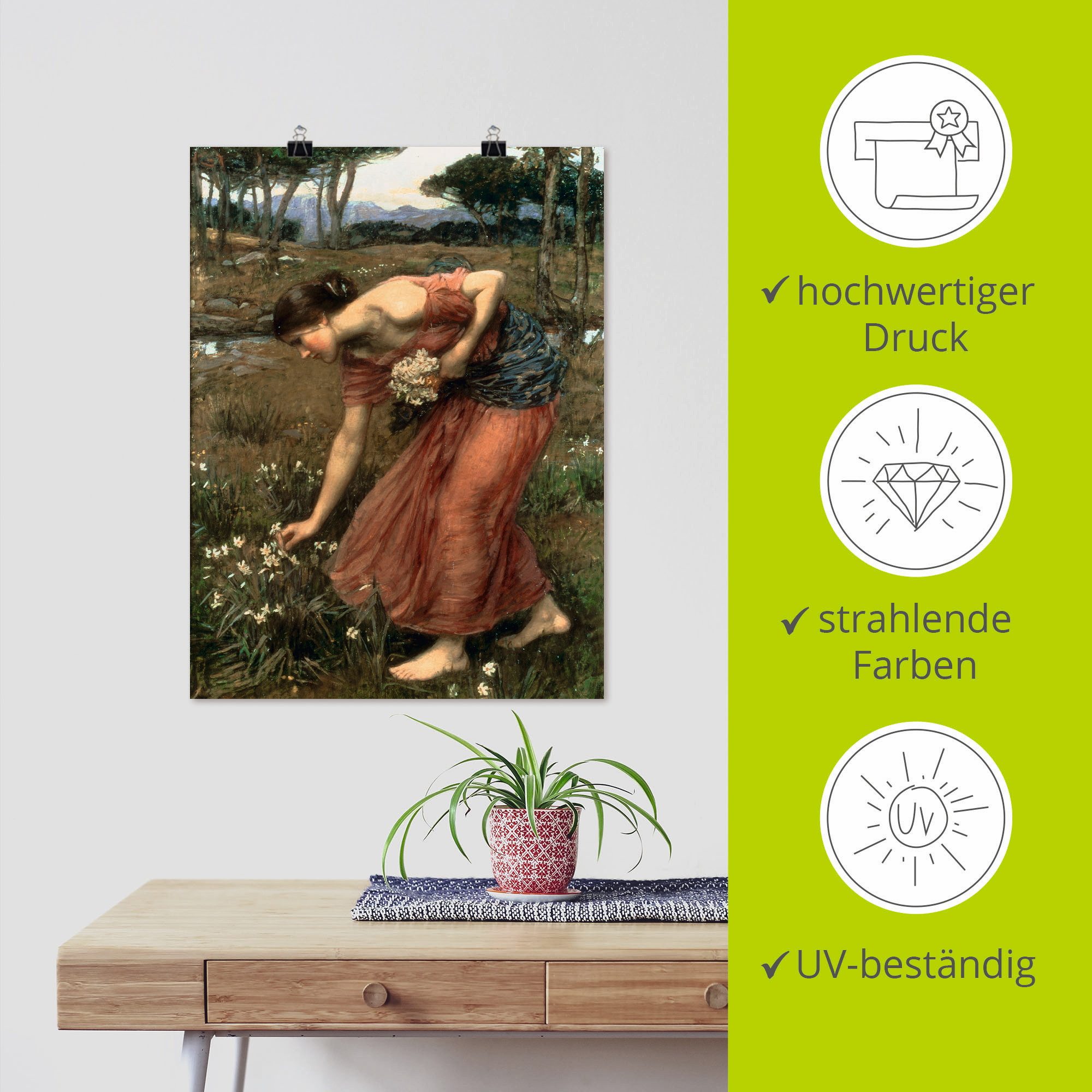 Artland Artprint Narcis als artprint op linnen, poster in verschillende formaten maten
