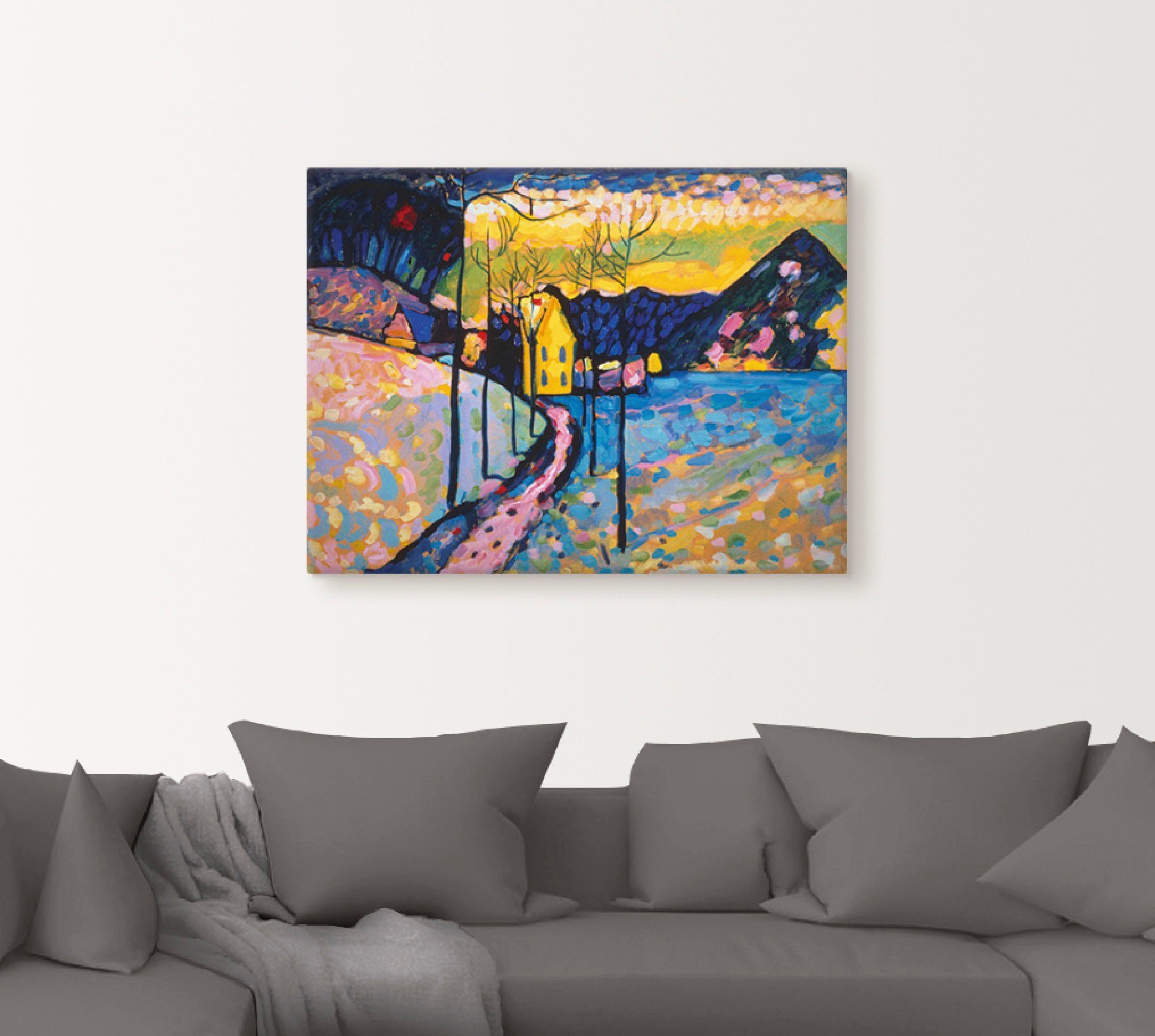 Artland Artprint op linnen Winterlandschap I. 1909 gespannen op een spieraam