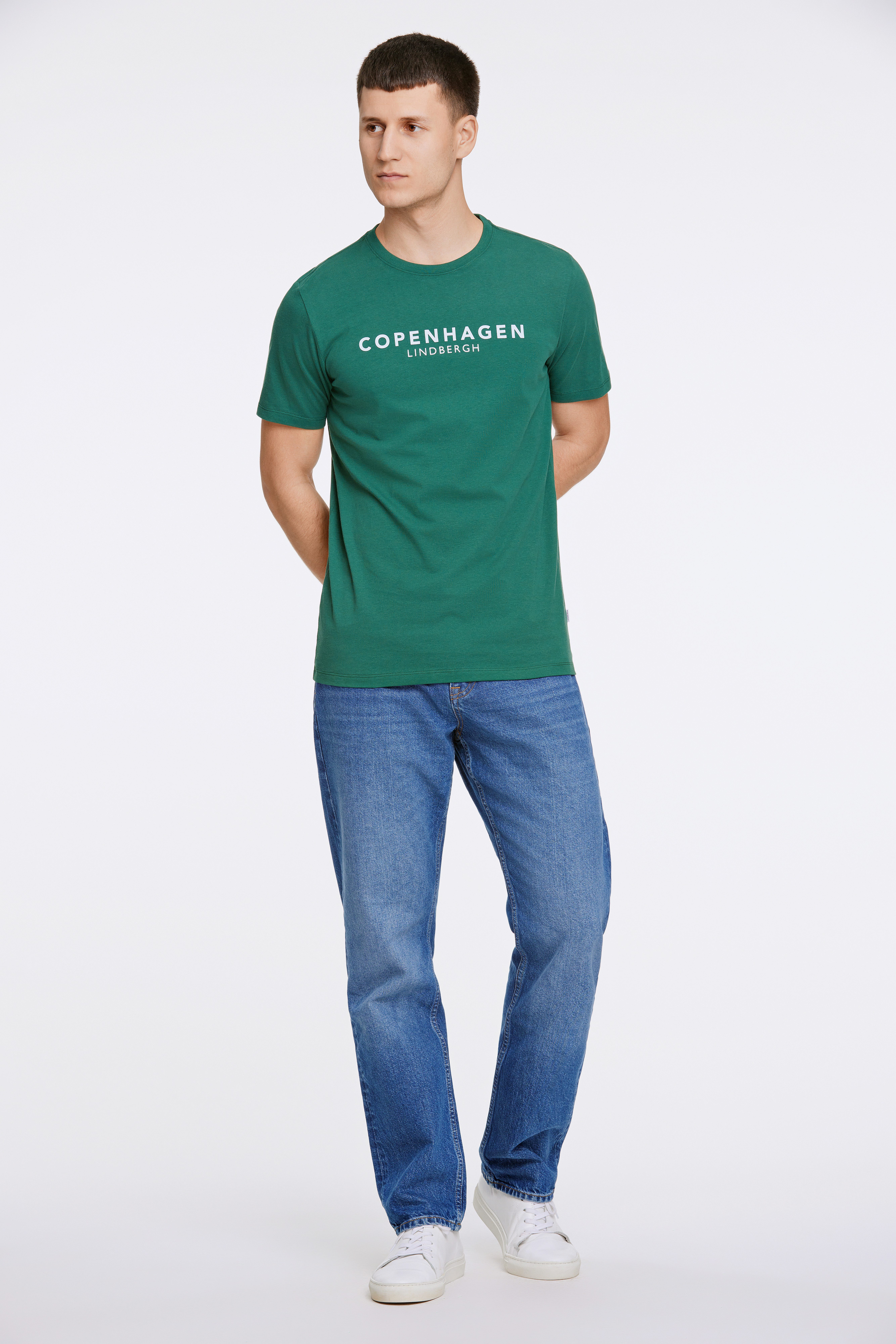 LINDBERGH T-shirt met logo en ronde hals