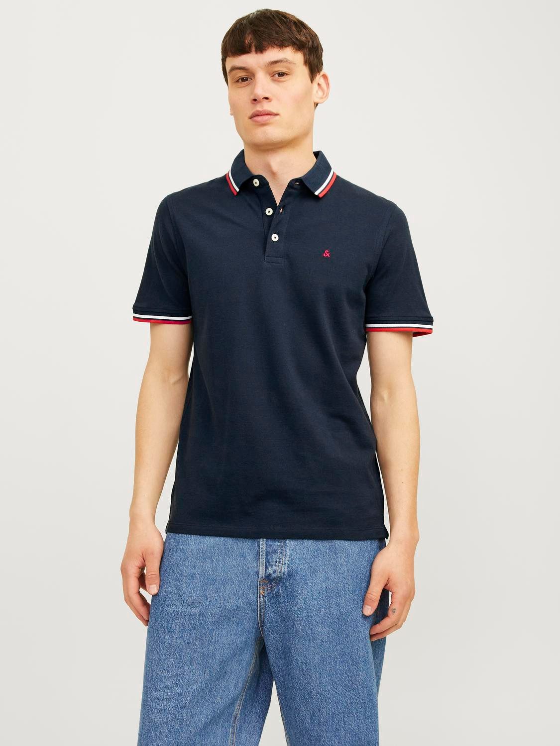 Jack & Jones Poloshirt JJEPAULOS POLO SS 2PK MP NOOS (2-delig, Set van 2)