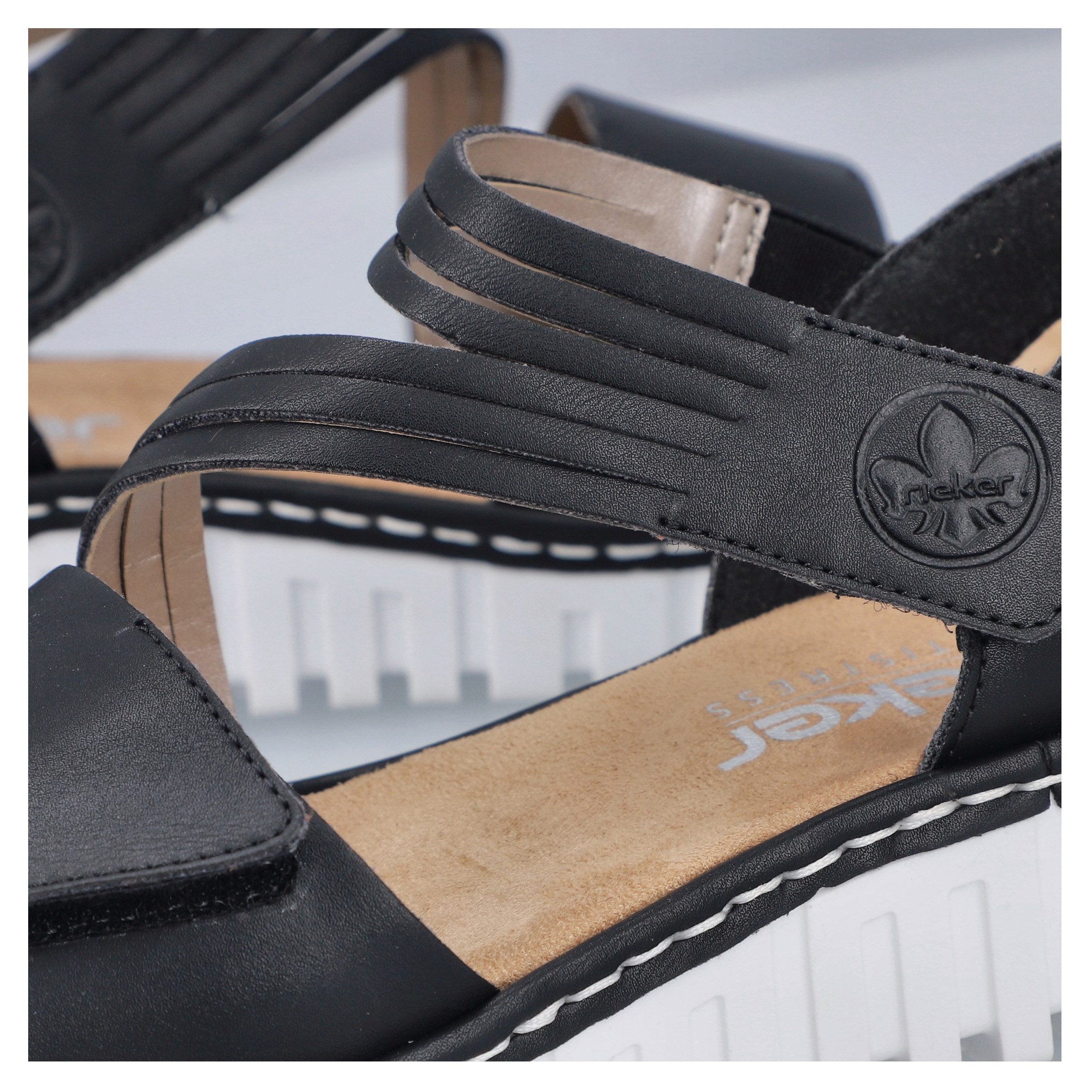 Rieker Plateausandalen Zomerschoen, sandaal, sleehak, met klittenband