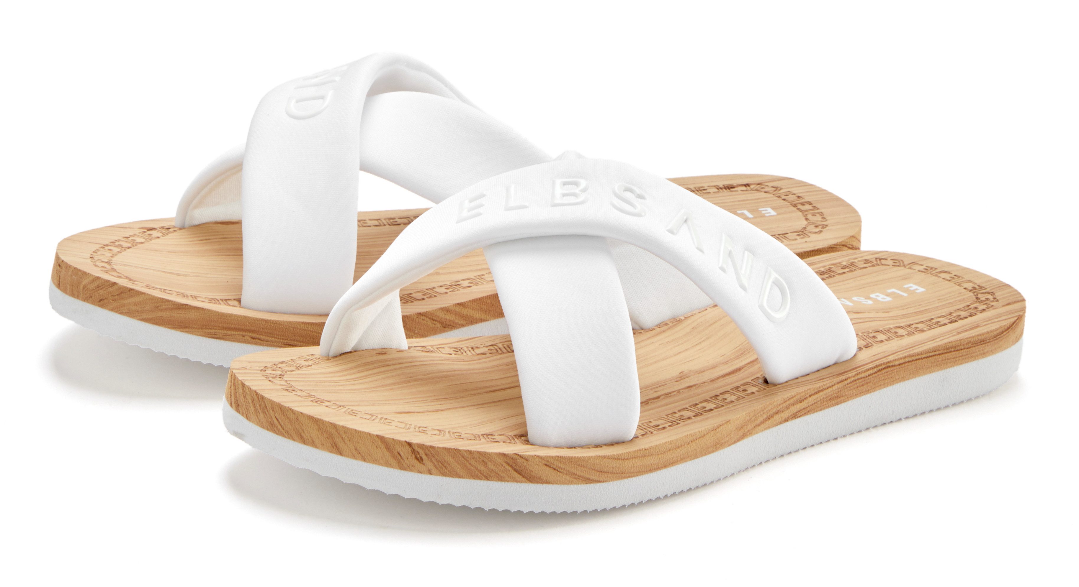 Elbsand Slippers Sandaal, pantoletten, badschoen ultralicht VEGAN dames sandaaltjes maat 43 wit