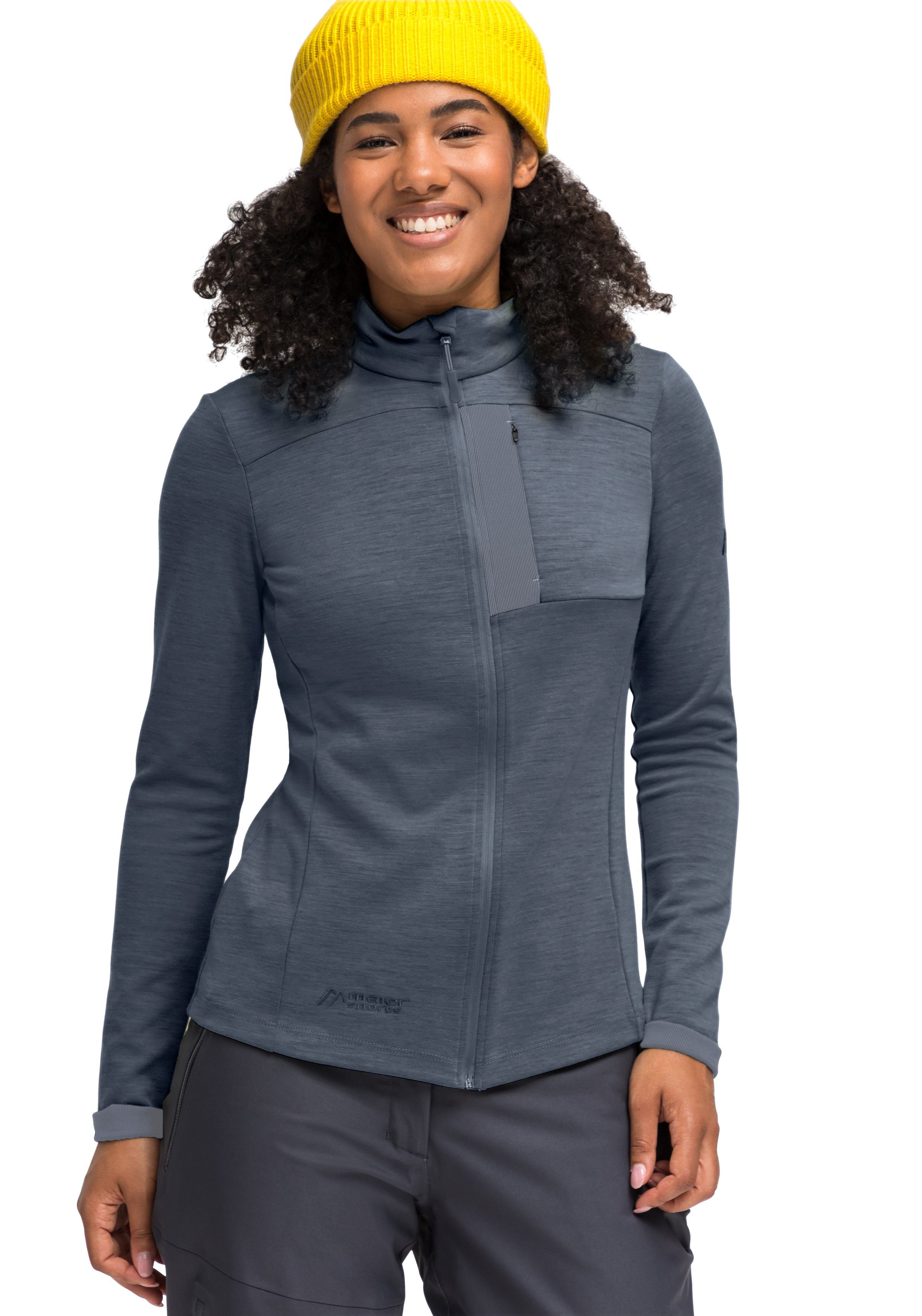 Maier Sports Functioneel shirt Skutvik W Midlayer-jack voor dames, ideaal voor outdoor-activiteiten