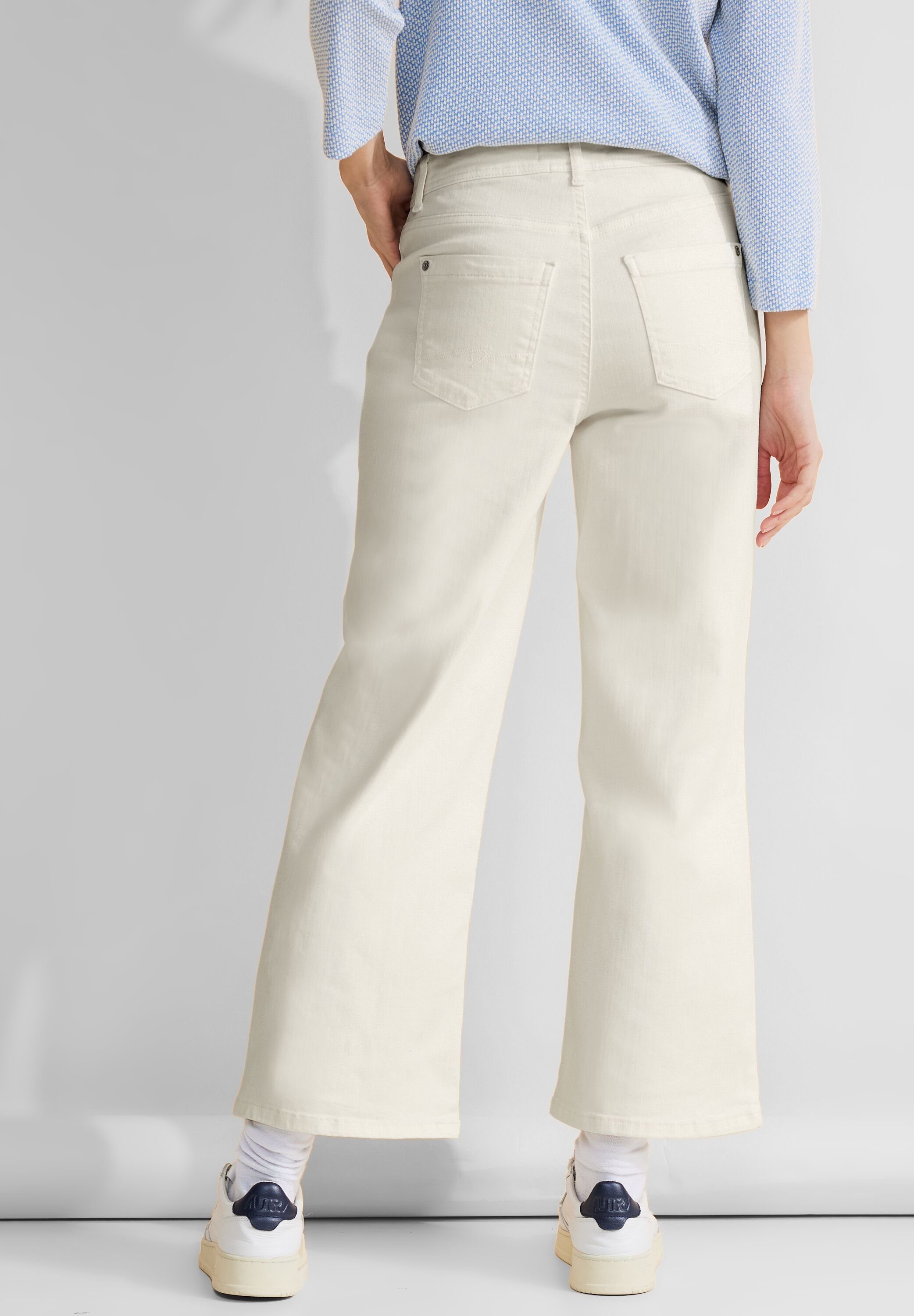 STREET ONE 5-pocket jeans DENIM CULOTTE met elastaan en uitlopend