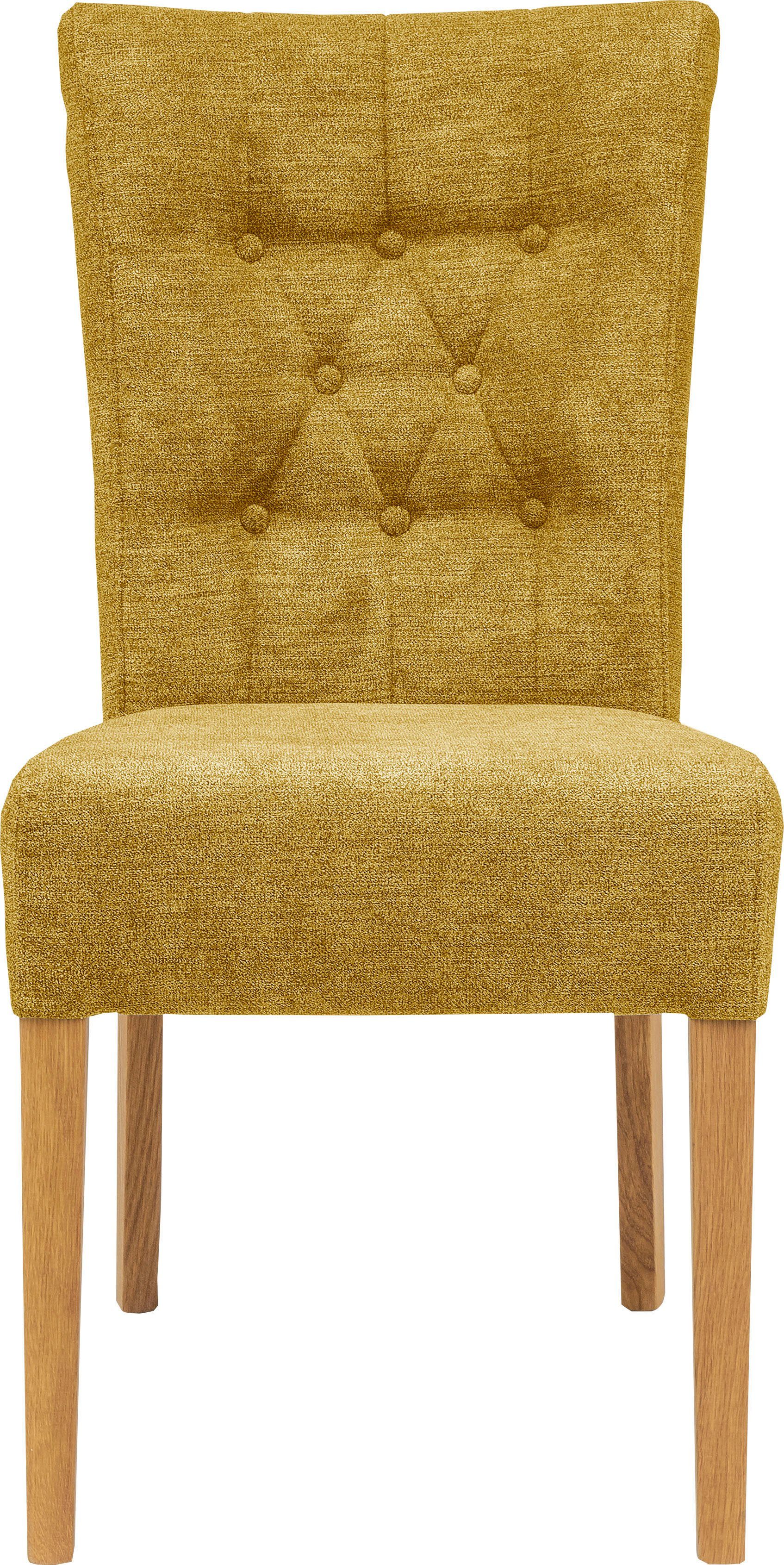 Home affaire Stoel Queen Eetkamerstoel met capitonnage, set van 2, 4 of 6