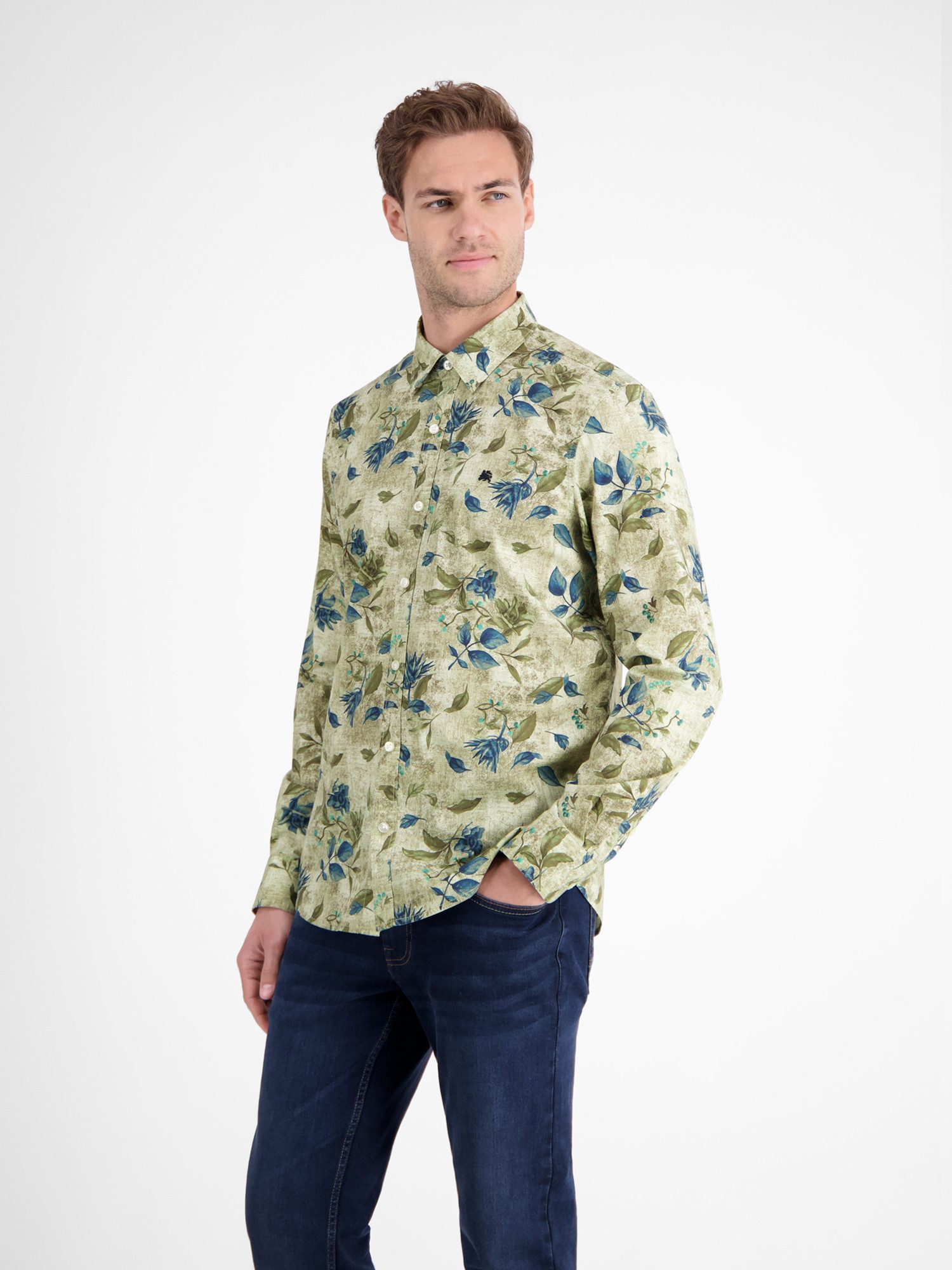 Lerros Overhemd met lange mouwen LERROS Heren overhemd in expressief design