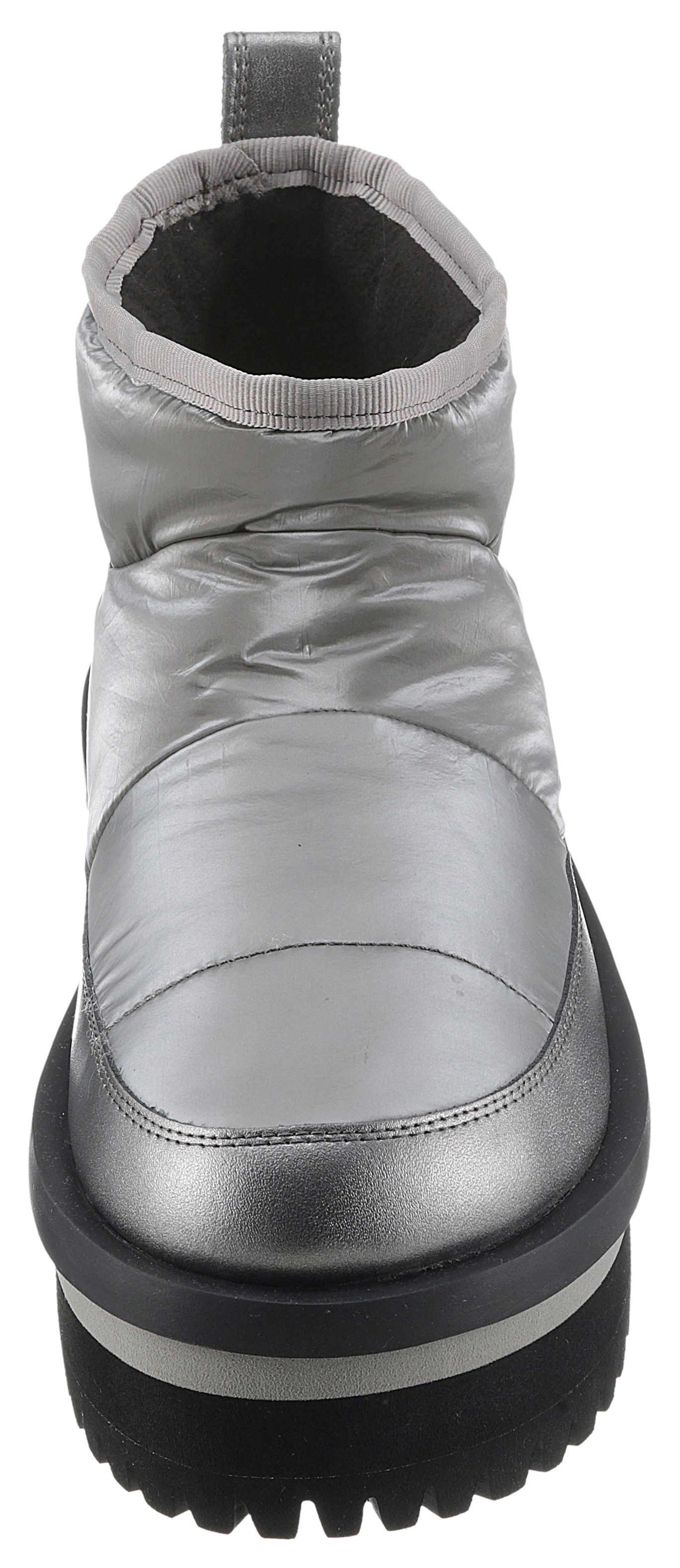 TOMMY JEANS Winterlaarzen TJW NYLON FLATFORM BOOT WL , plateau, snowboots, ankleboots, instapschoen met aanhaallus
