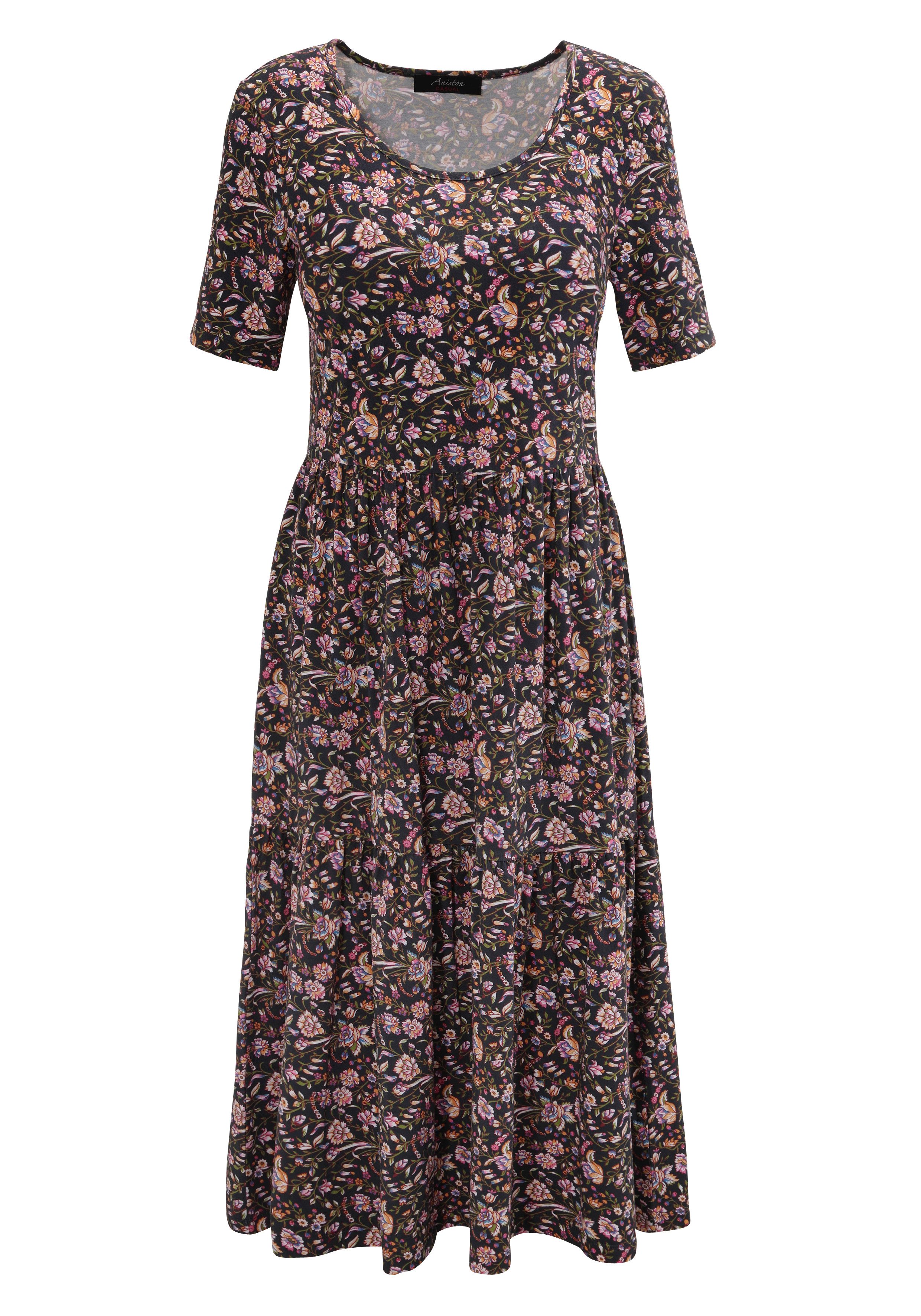 Aniston CASUAL Zomerjurk met kleurrijke bloemenprint - nieuwe collectie