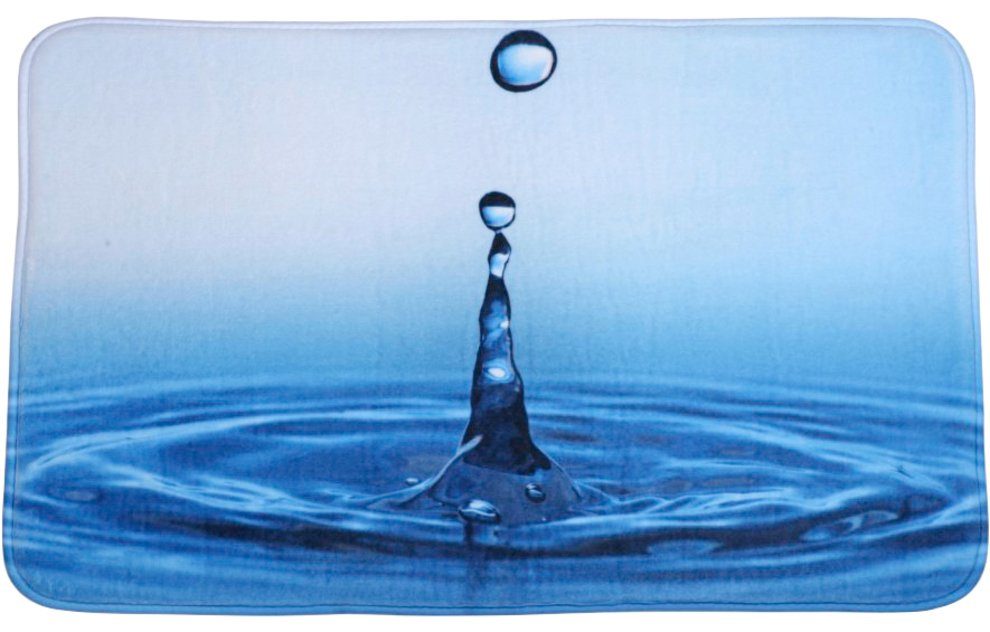 Sanilo Set badkameraccessoires Waterdruppels bestaand uit toiletzitting, badmat en wastafelplug (complete set, 3-delig)