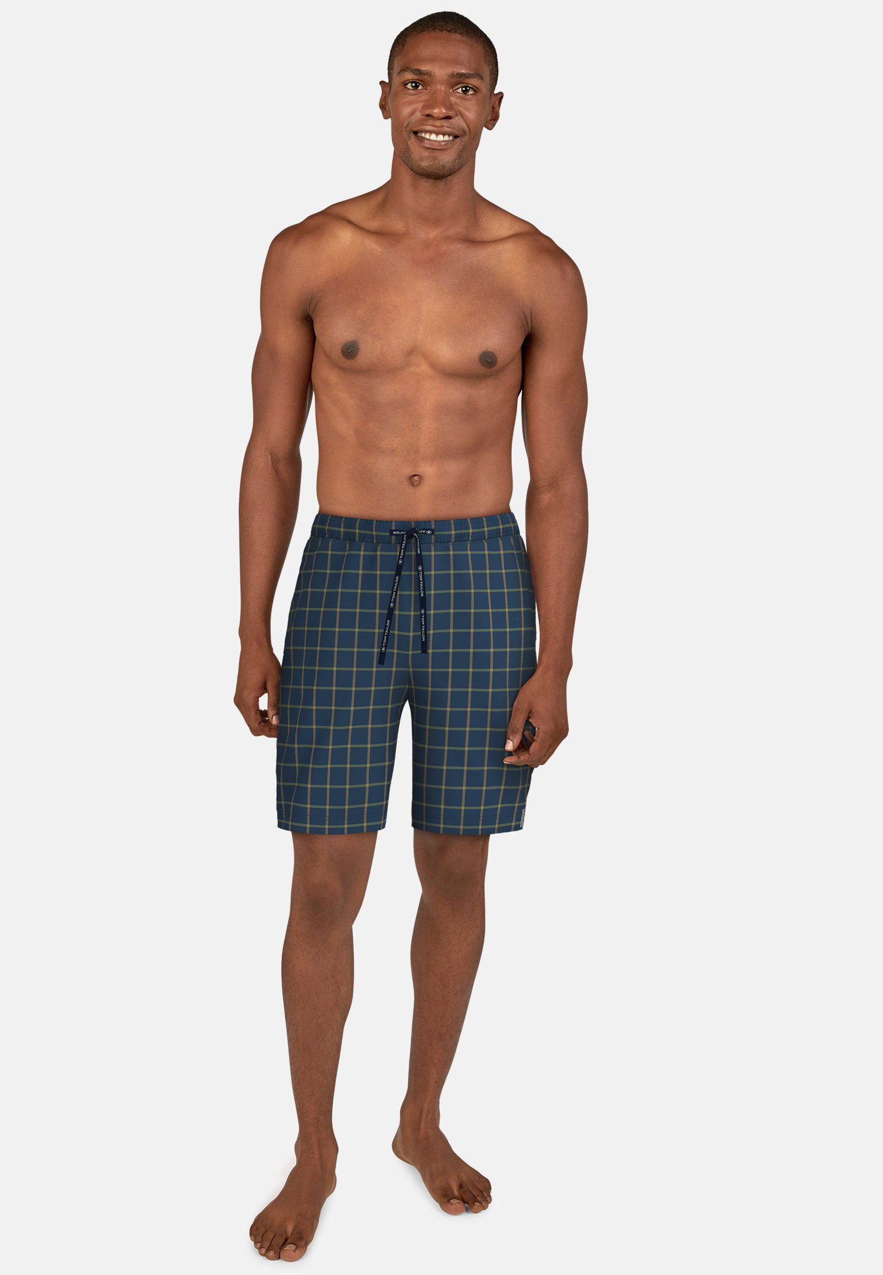 Tom Tailor Bermuda met tijdloos ruitpatroon