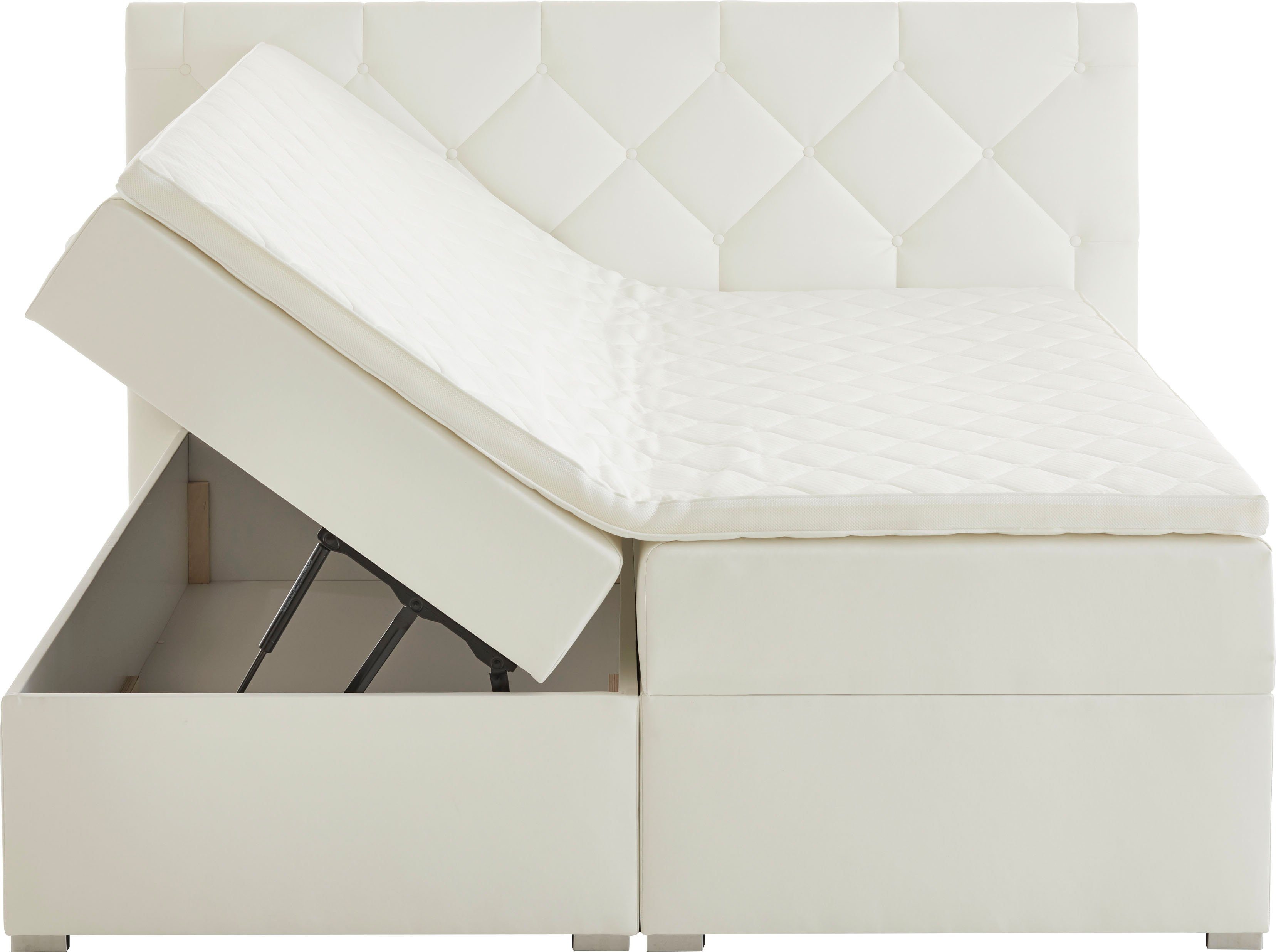 ATLANTIC home collection Boxspring Meike met xxl bedstee en topper