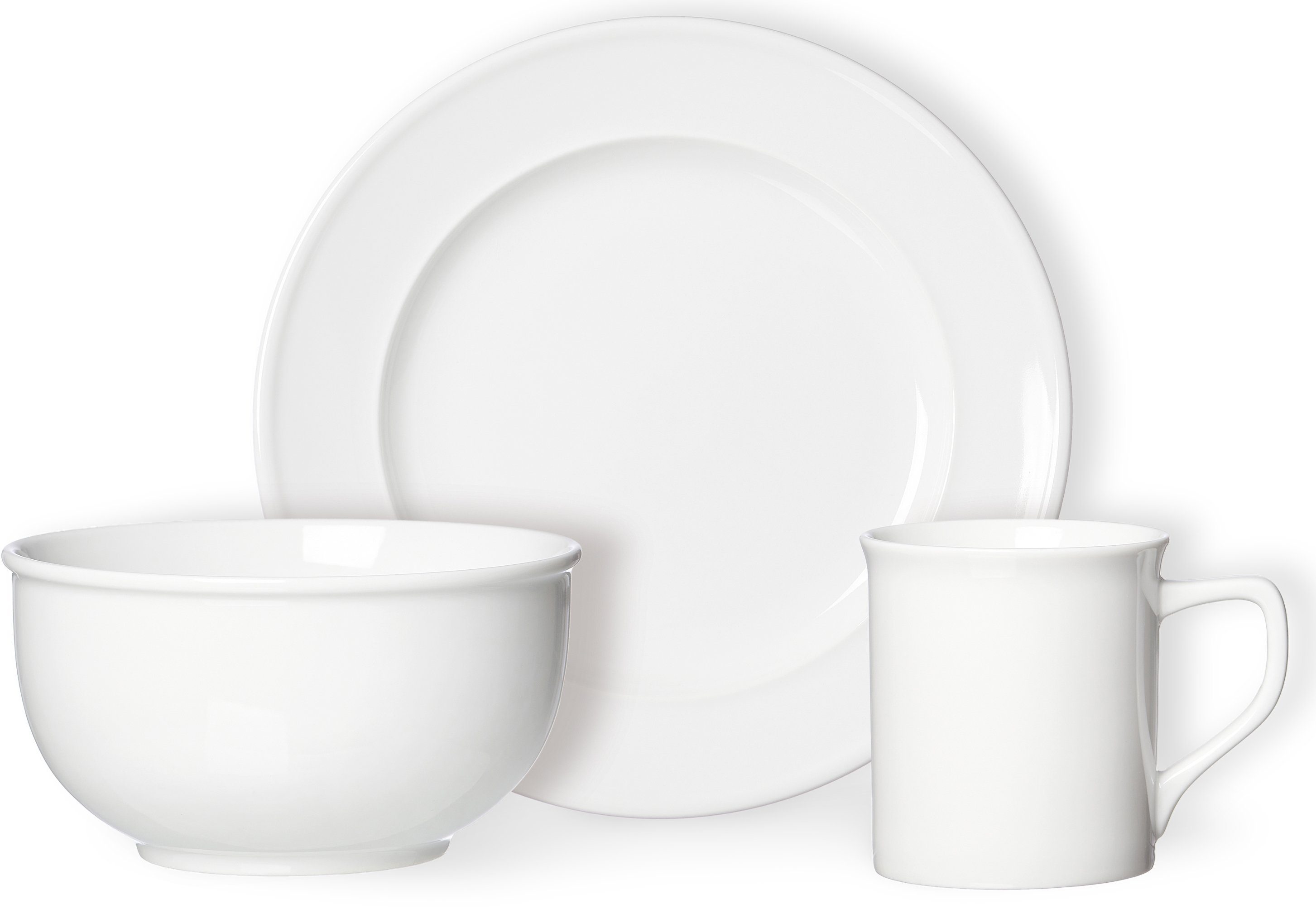 Ritzenhoff & Breker Ontbijtserviesset Servies, Simple (bord, schaal, koffiebeker) (set, 12-delig)