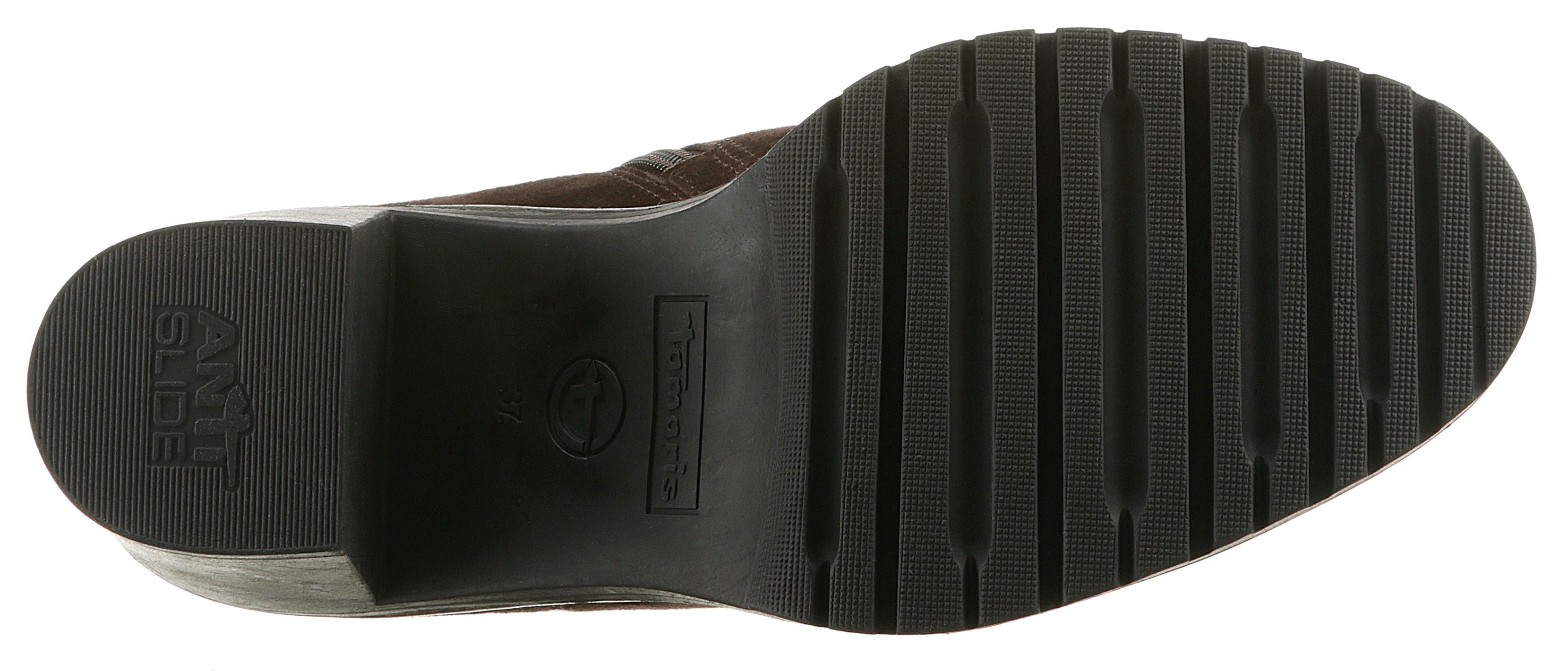 Tamaris Laarsjes blokhak, chelseaboots, ankleboots met kleine stretch-inzet