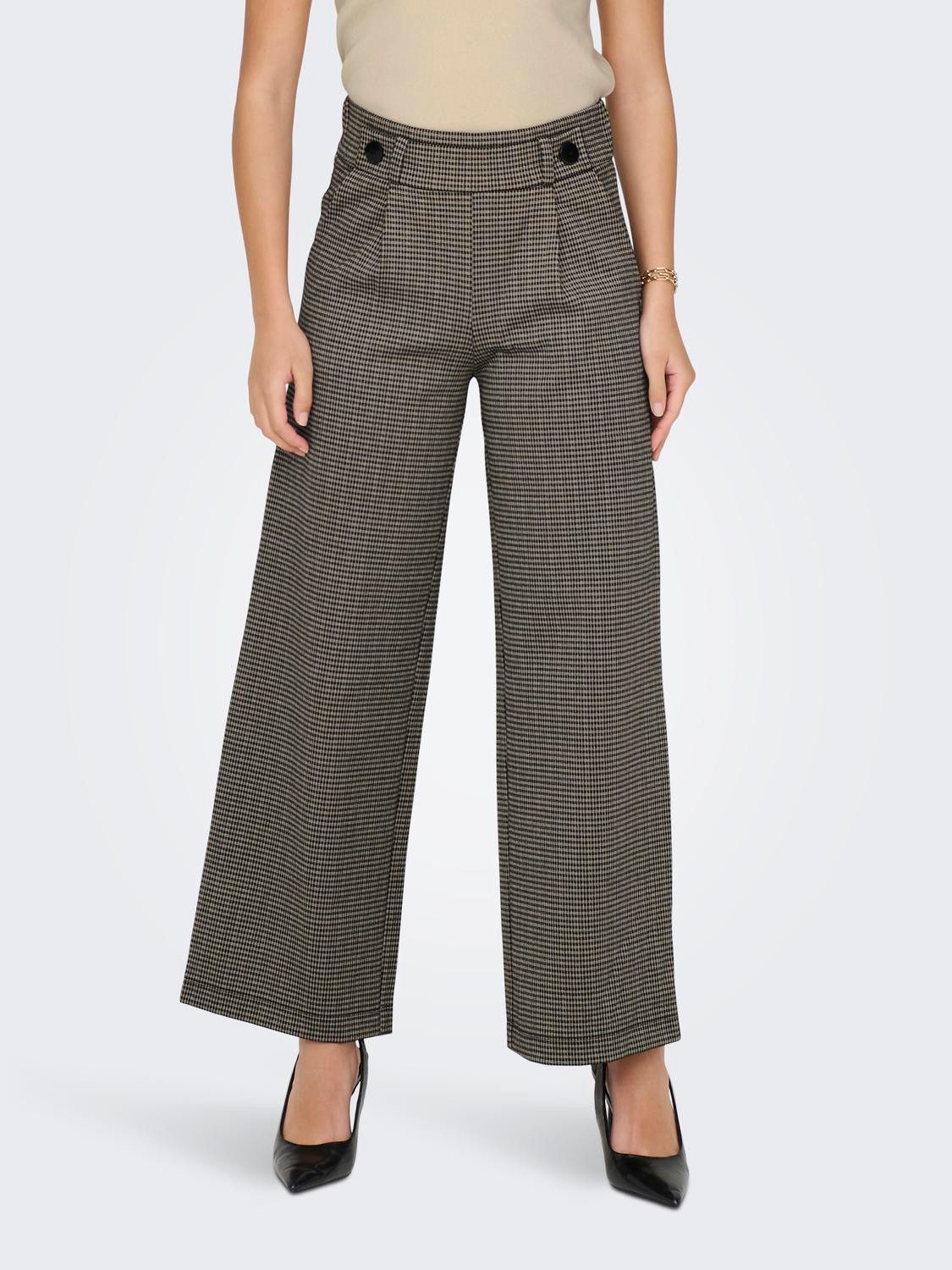 JDY Pantalon GEGGO MIA LONG CHECK PANT JRS NOOS