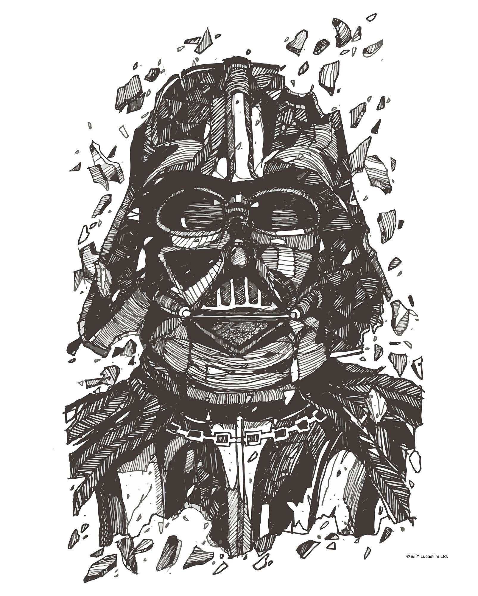 Komar Artprint Star Wars Darth Vader Drawing