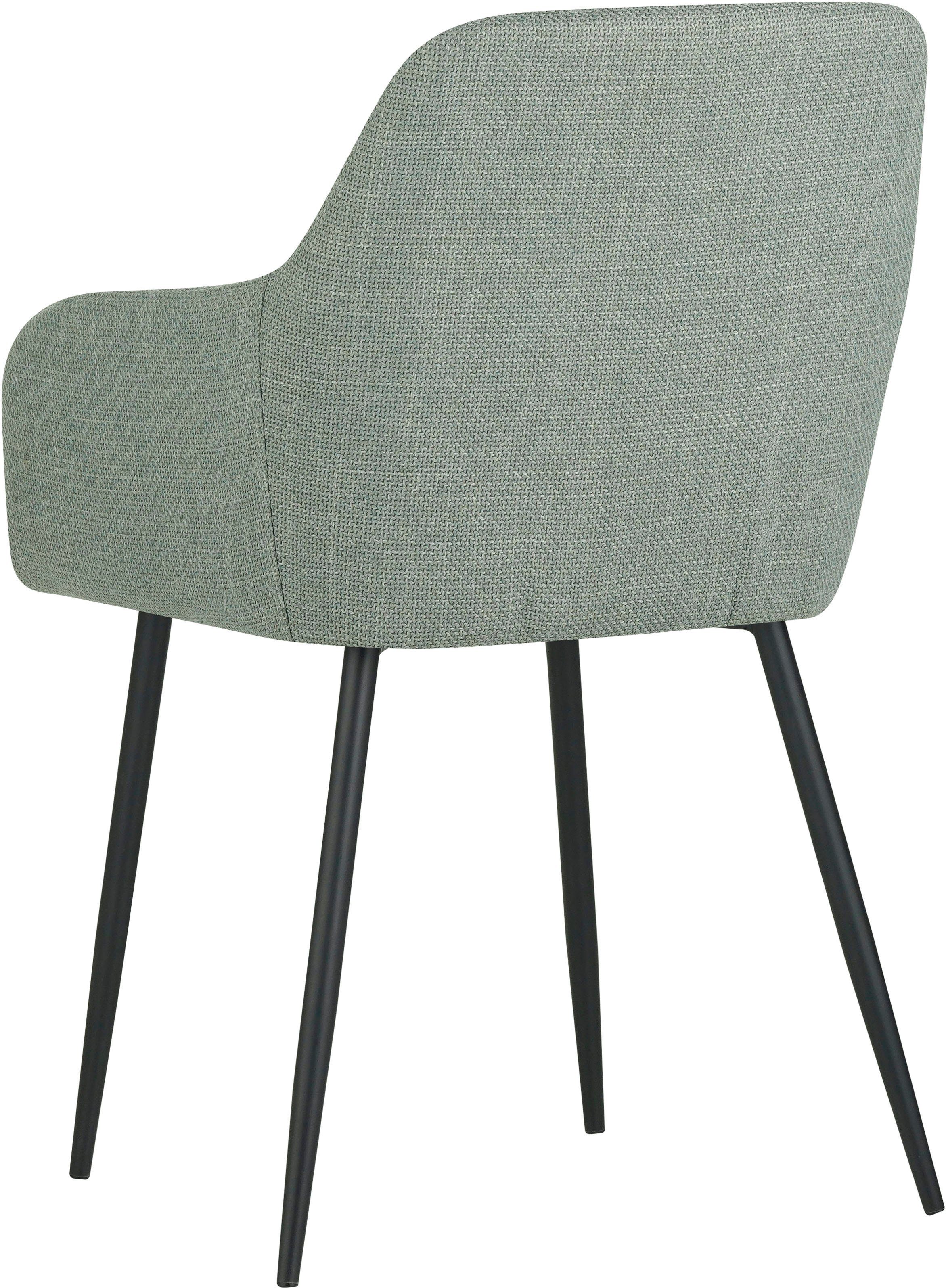 HELA Eetkamerstoel Hanna Schaalstoel, armleuningstoel, bekleding geweven stof (set, 2 stuks)