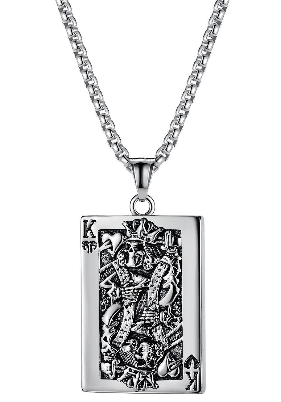 Firetti Ketting met hanger Sieraad cadeau poker schedel