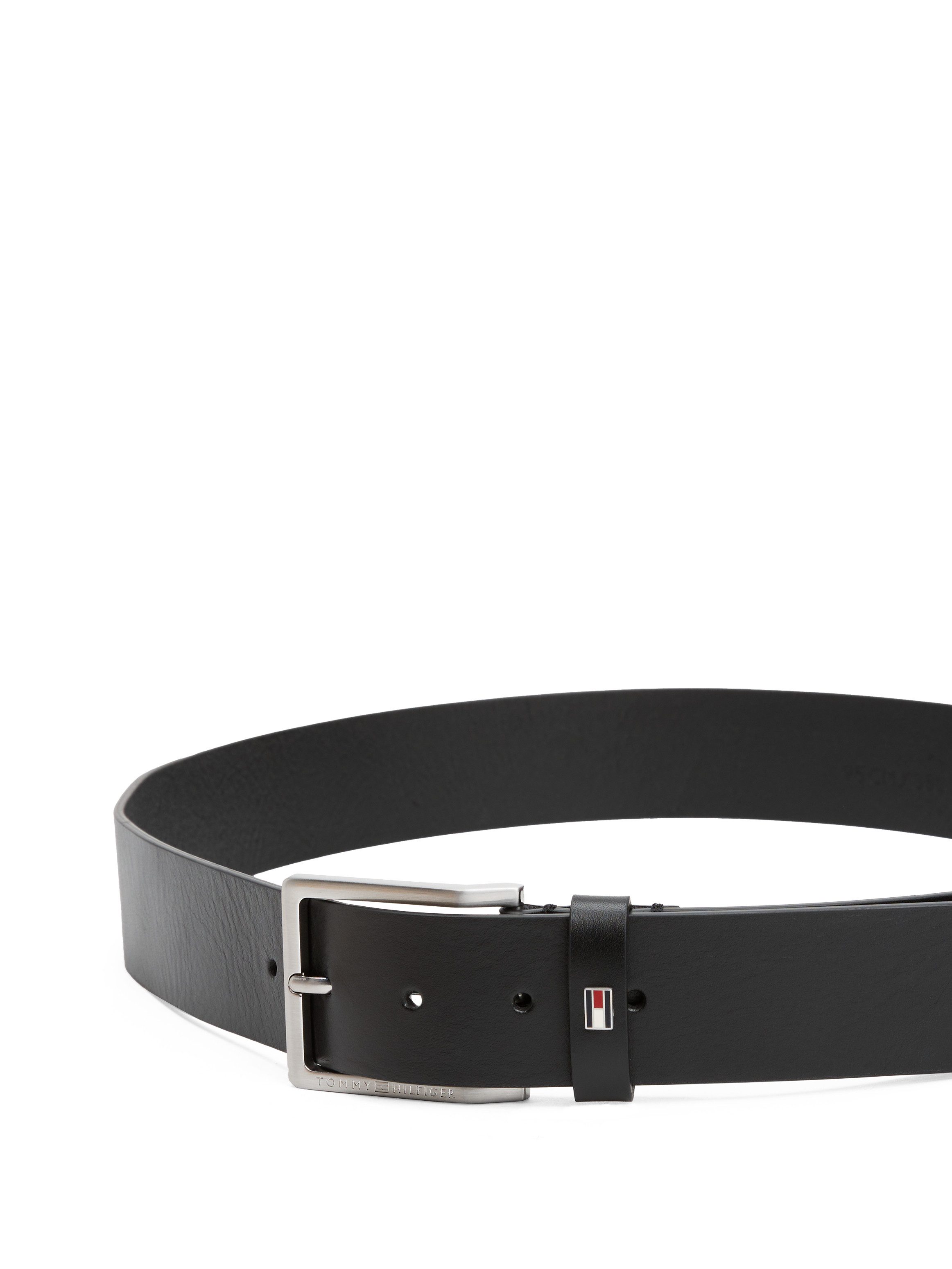 Tommy Hilfiger Leren riem ADAN 3.5 EXT Metalen logopatch, eenvoudige doornsluiting