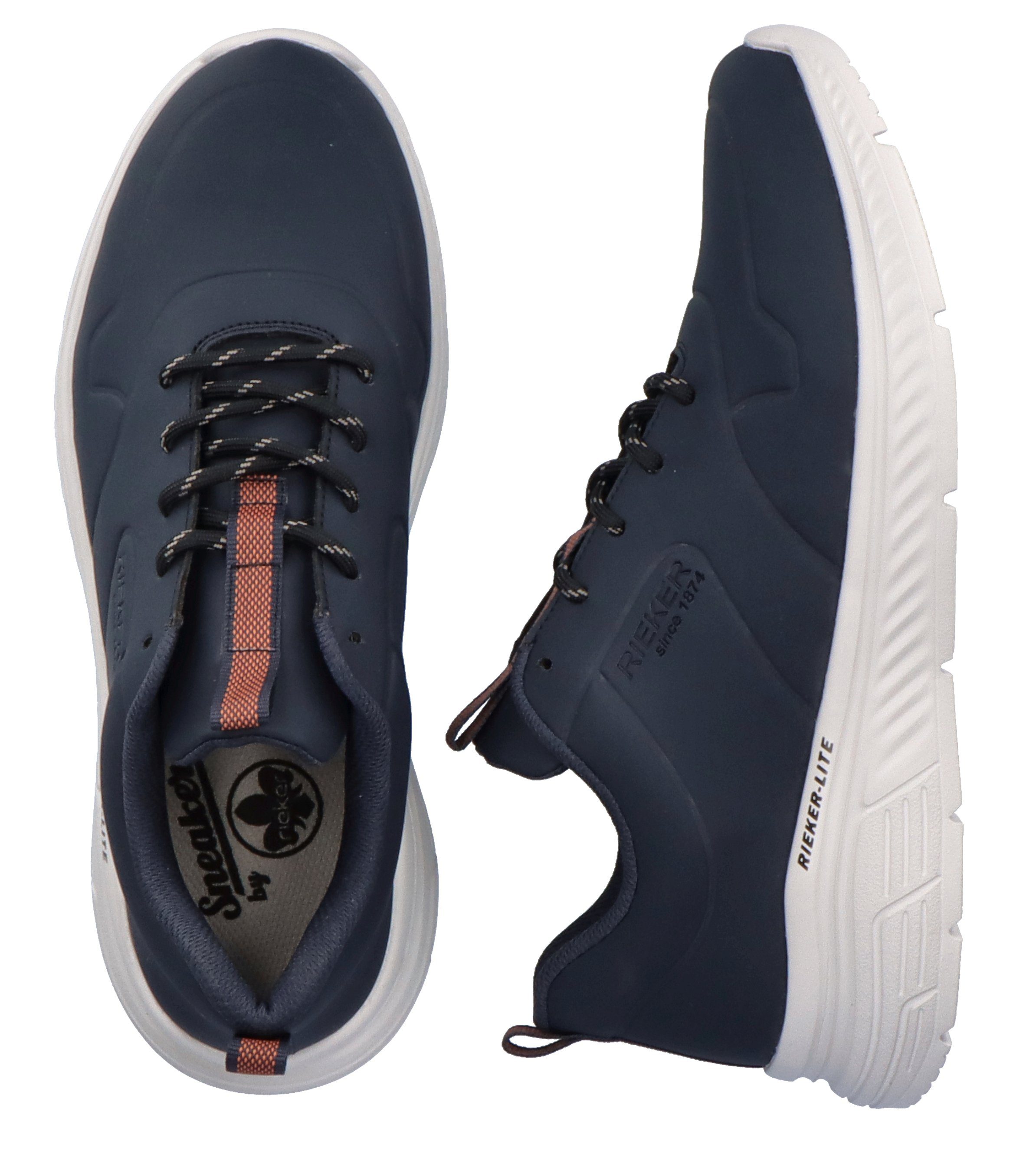 Rieker Sneakers met extra zachte bovenzool, vrijetijdsschoen, lage schoen, veterschoen