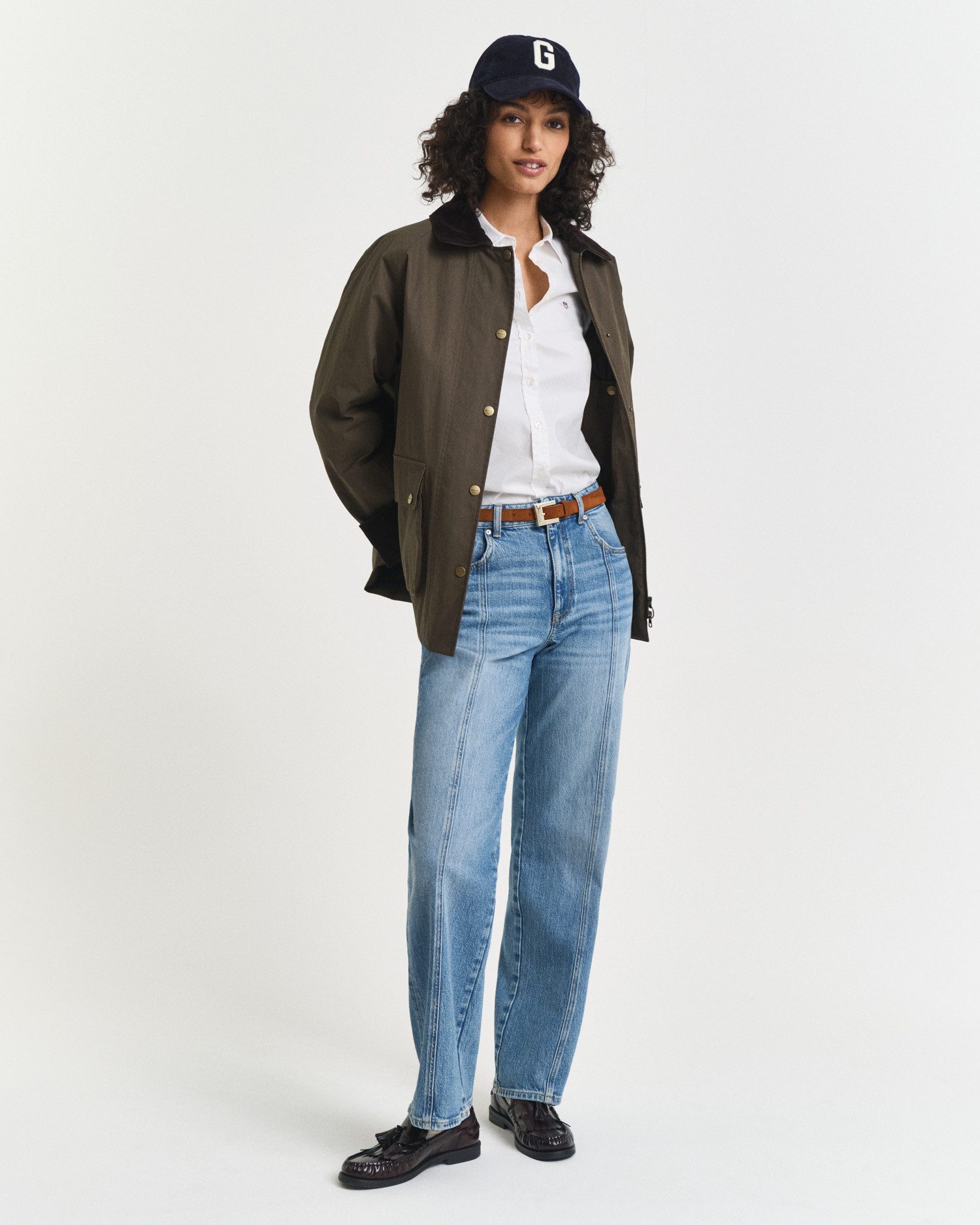 Gant Blouse met lange mouwen Nieuwe Slim Stretch Oxford Blouse voor comfortabel zitten en bewegingsvrijheid, new slim stretch, kreukvrij