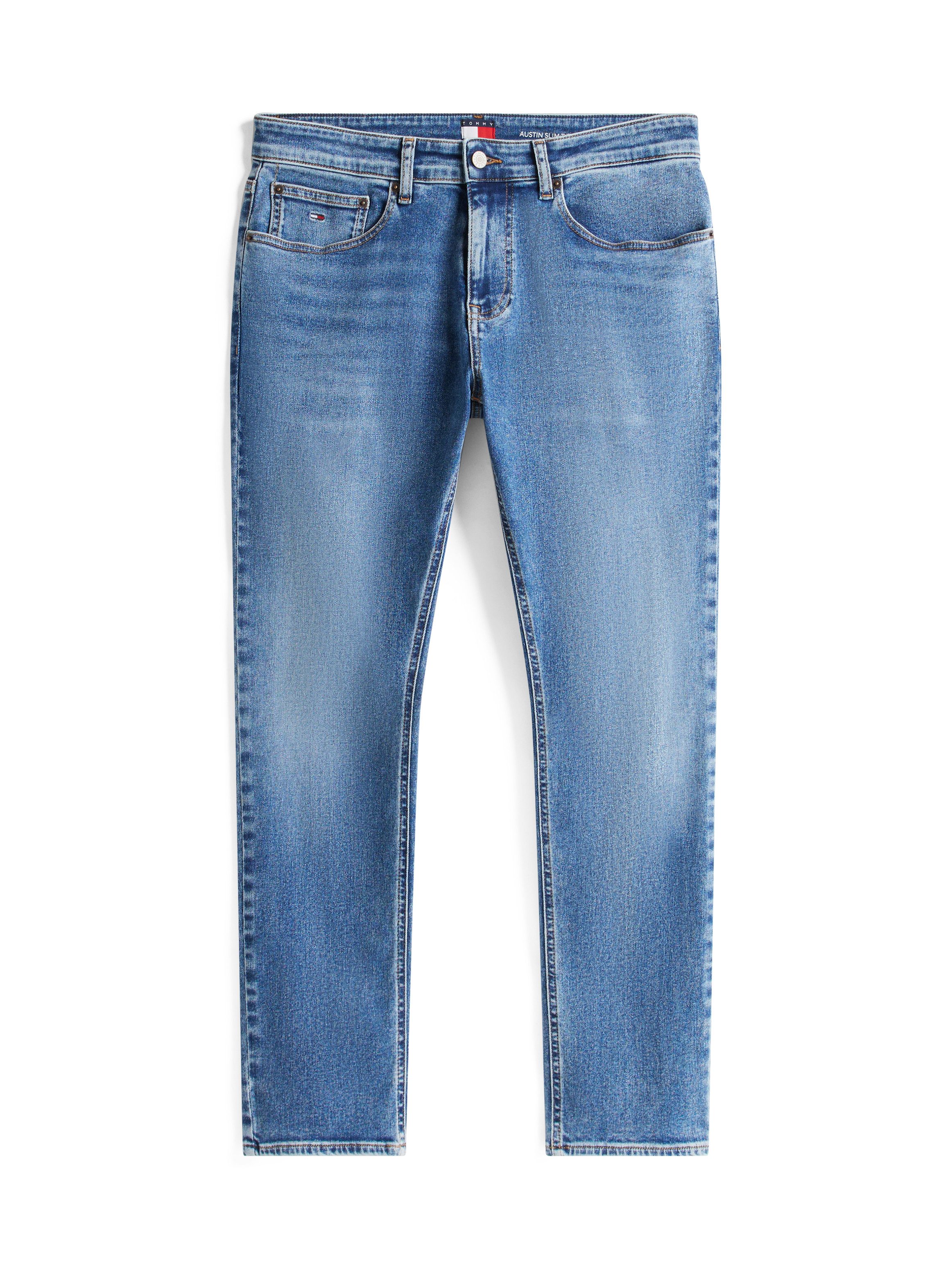 TOMMY JEANS Slim fit jeans AUSTIN SLIM TAPERED naar de enkel toe smaller wordende jeans met gemiddelde taillehoogte