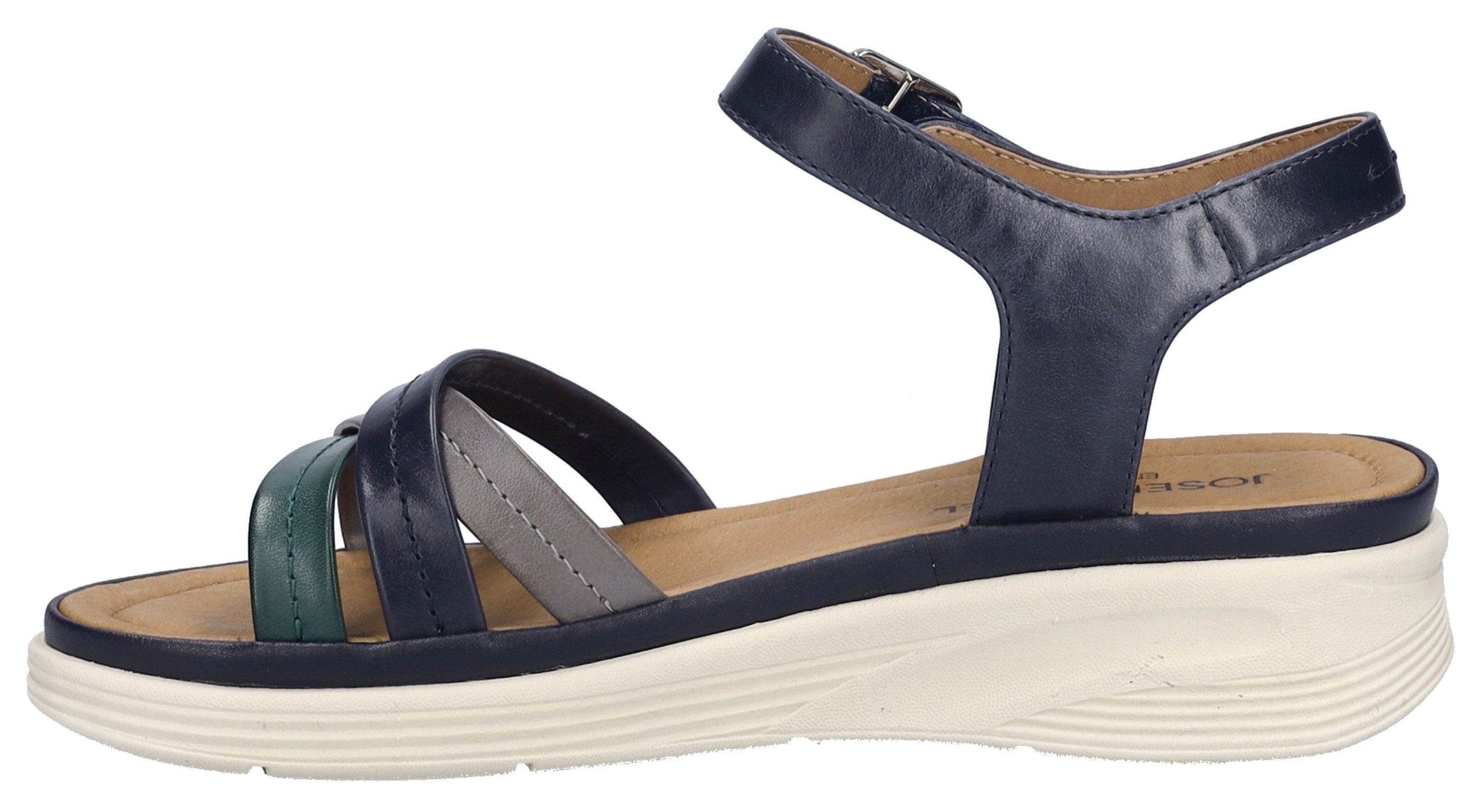 Josef Seibel Sandalen Sevran 02 , plateausandaal, wedgesandaal met modieuze kruisbandage