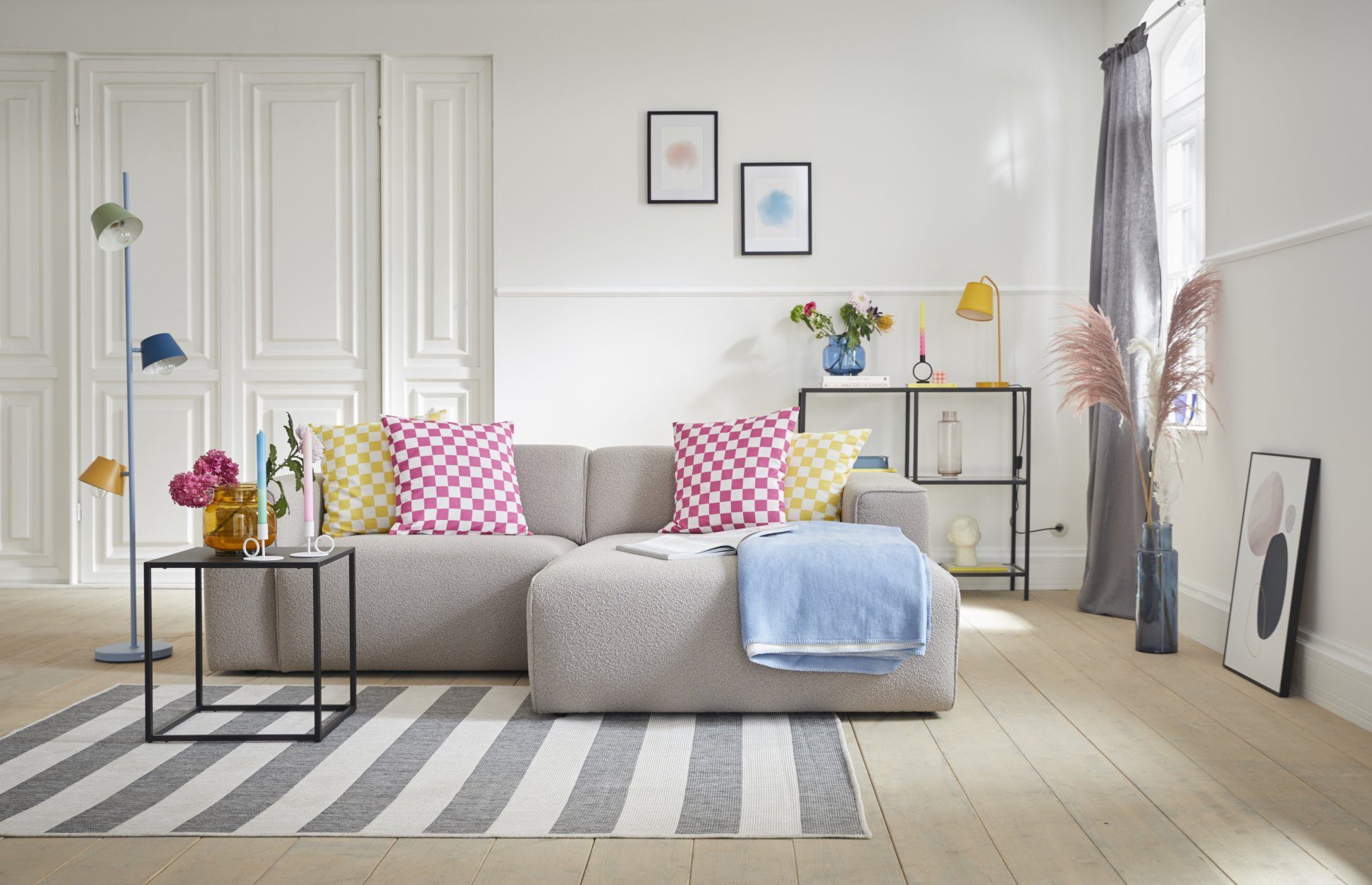 my home Vloerkleed Alan omkeerbaar tapijt dubbelzijdig te gebruiken, strepen, scandi, weerbestendig, voor binnen en buiten